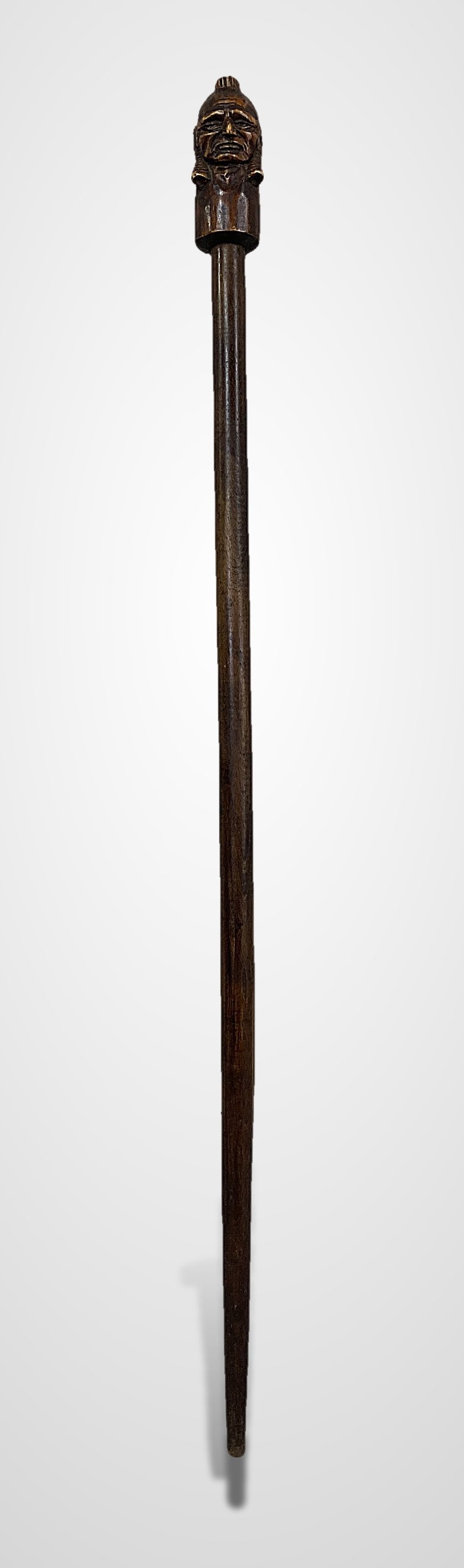 Signed Native American Folk Art Carved Cane - 2
