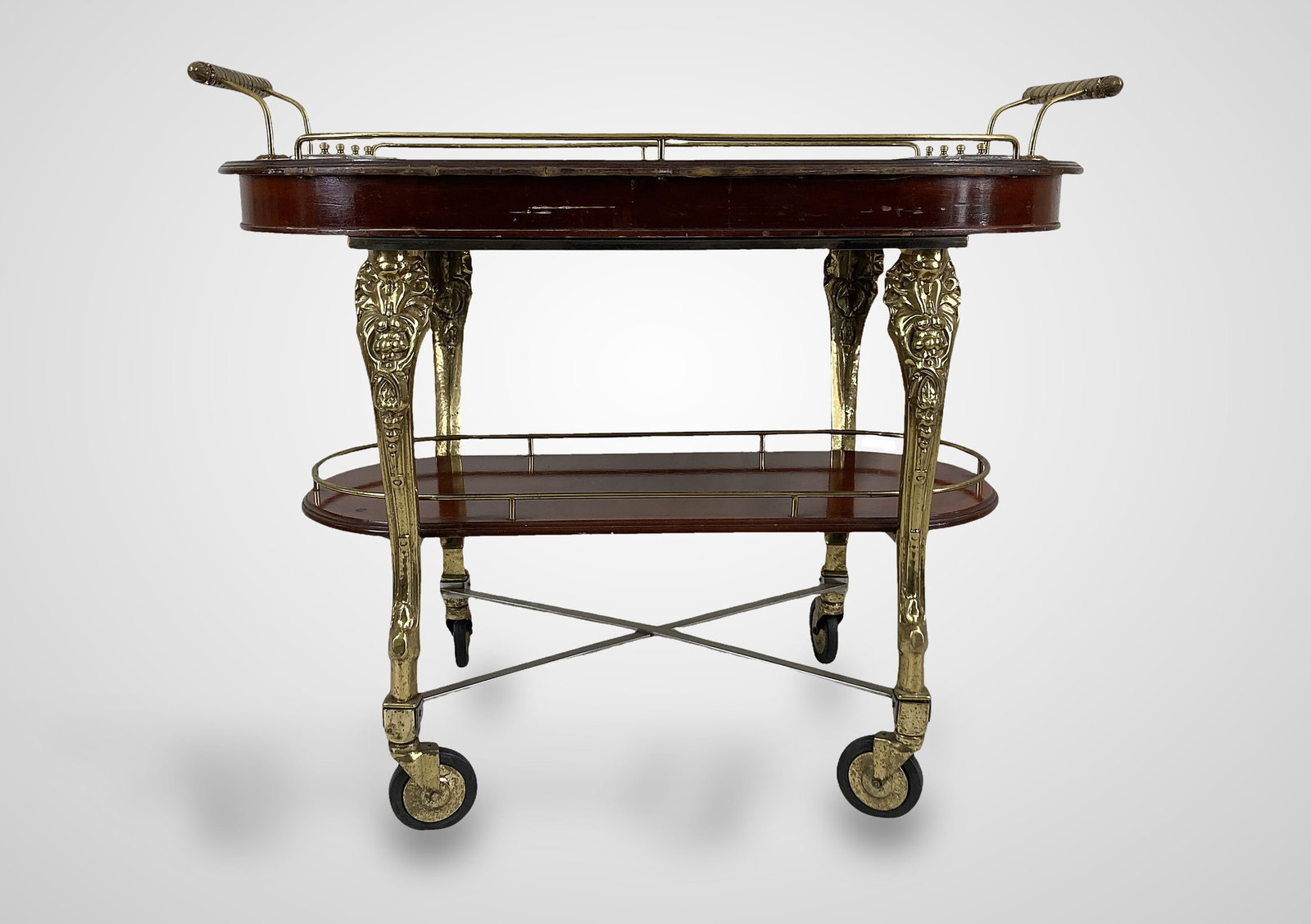 Ornate Neoclassical Style Bar Cart - 4