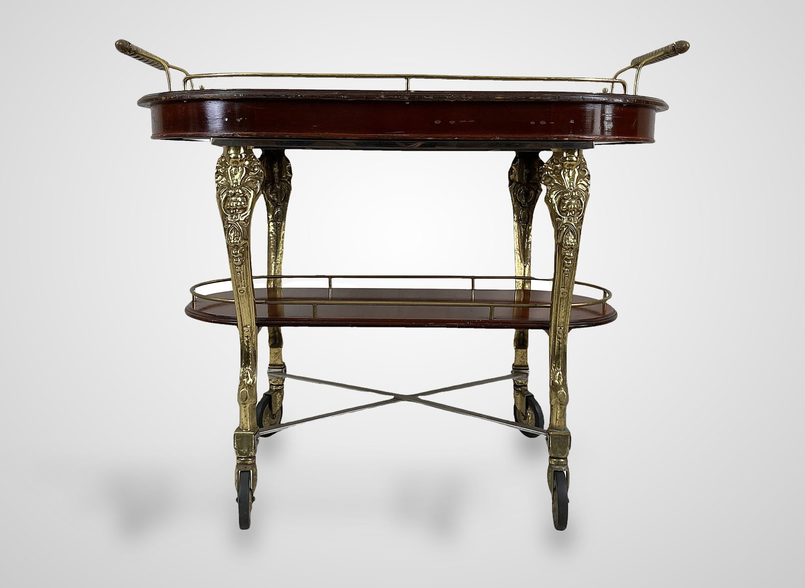 Ornate Neoclassical Style Bar Cart - 8