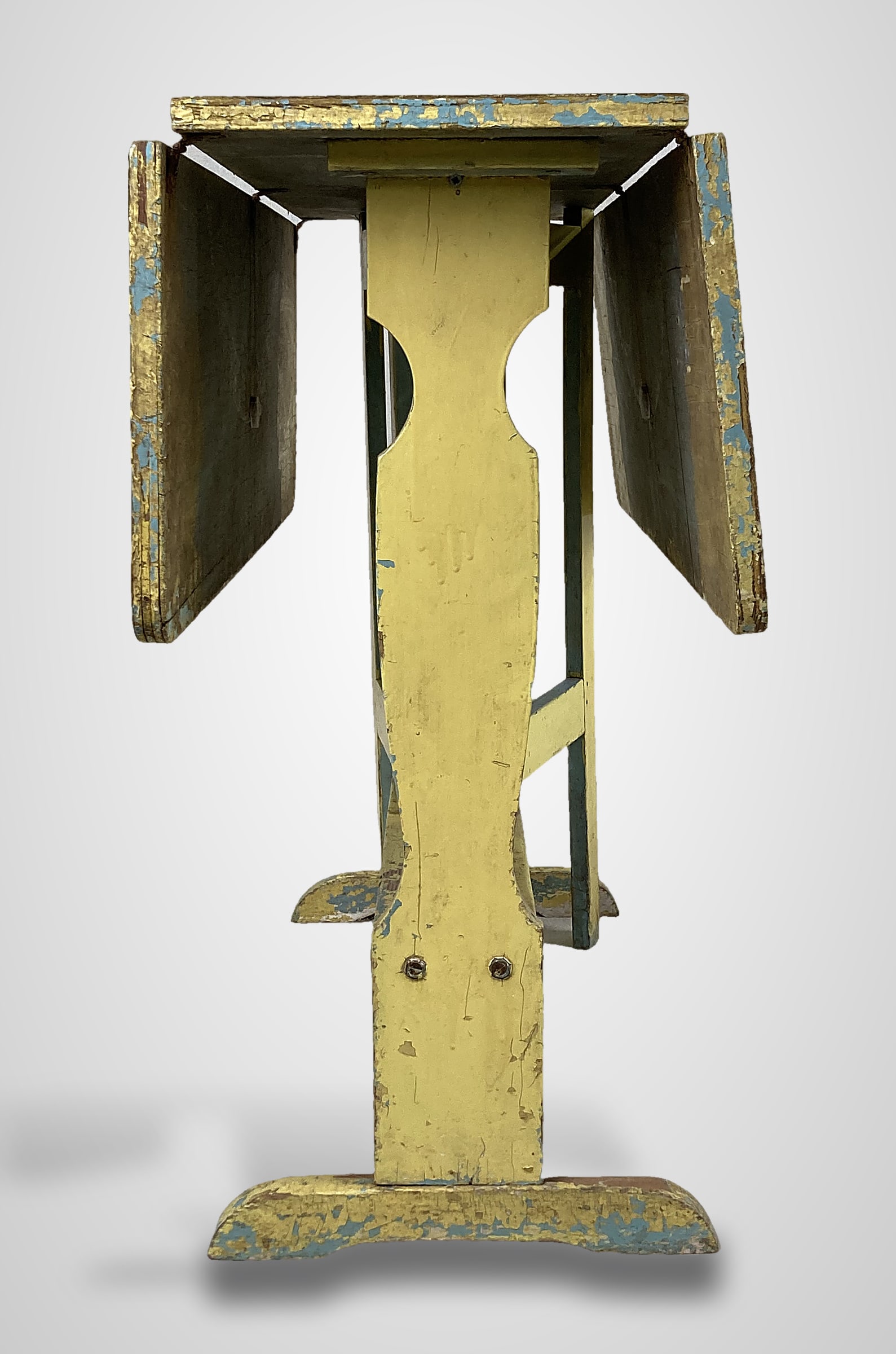Primitive Painted Drop-Leaf Table - 6
