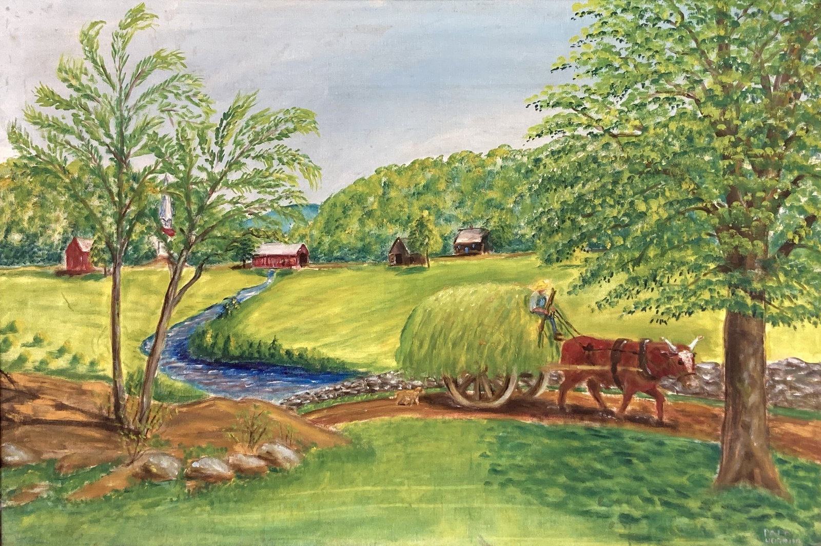 Paul Brendle "Papa" Horning, Country Landscape, Oil Painting - 2