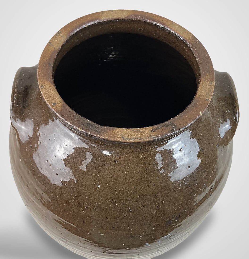 Four Gallon Glazed Stoneware Storage Jar - 9