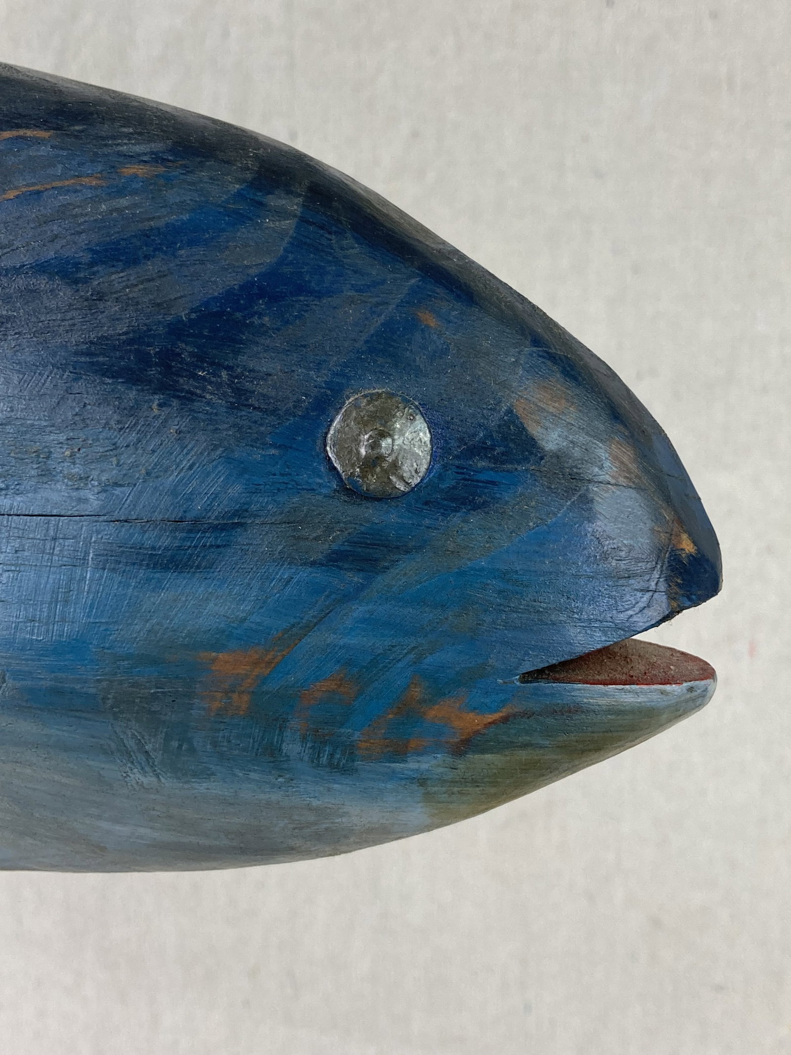 Polychromed Folk Art Tuna Sculpture - 6