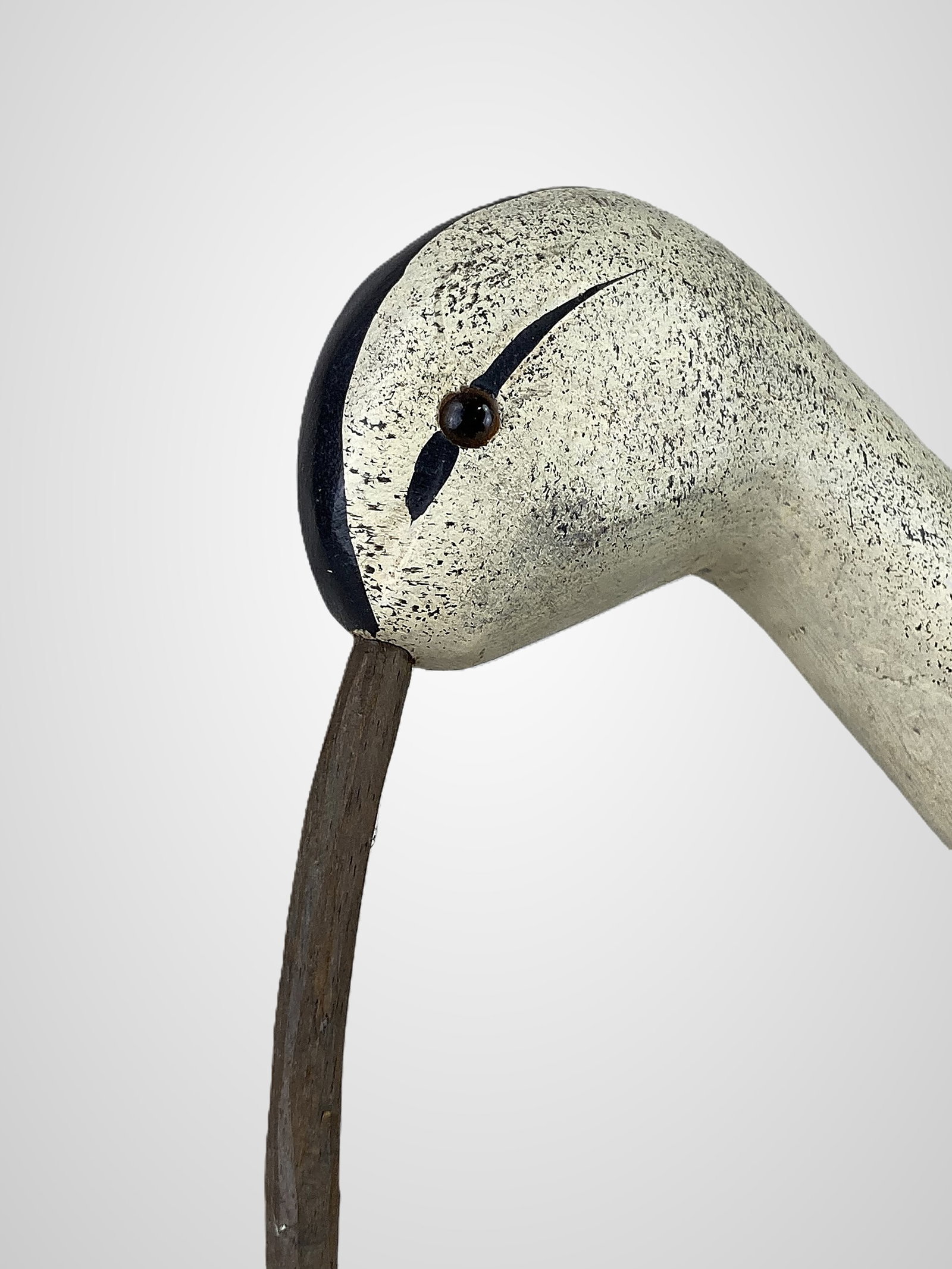 Polychromed Folk Art Shorebird Sculpture - 6