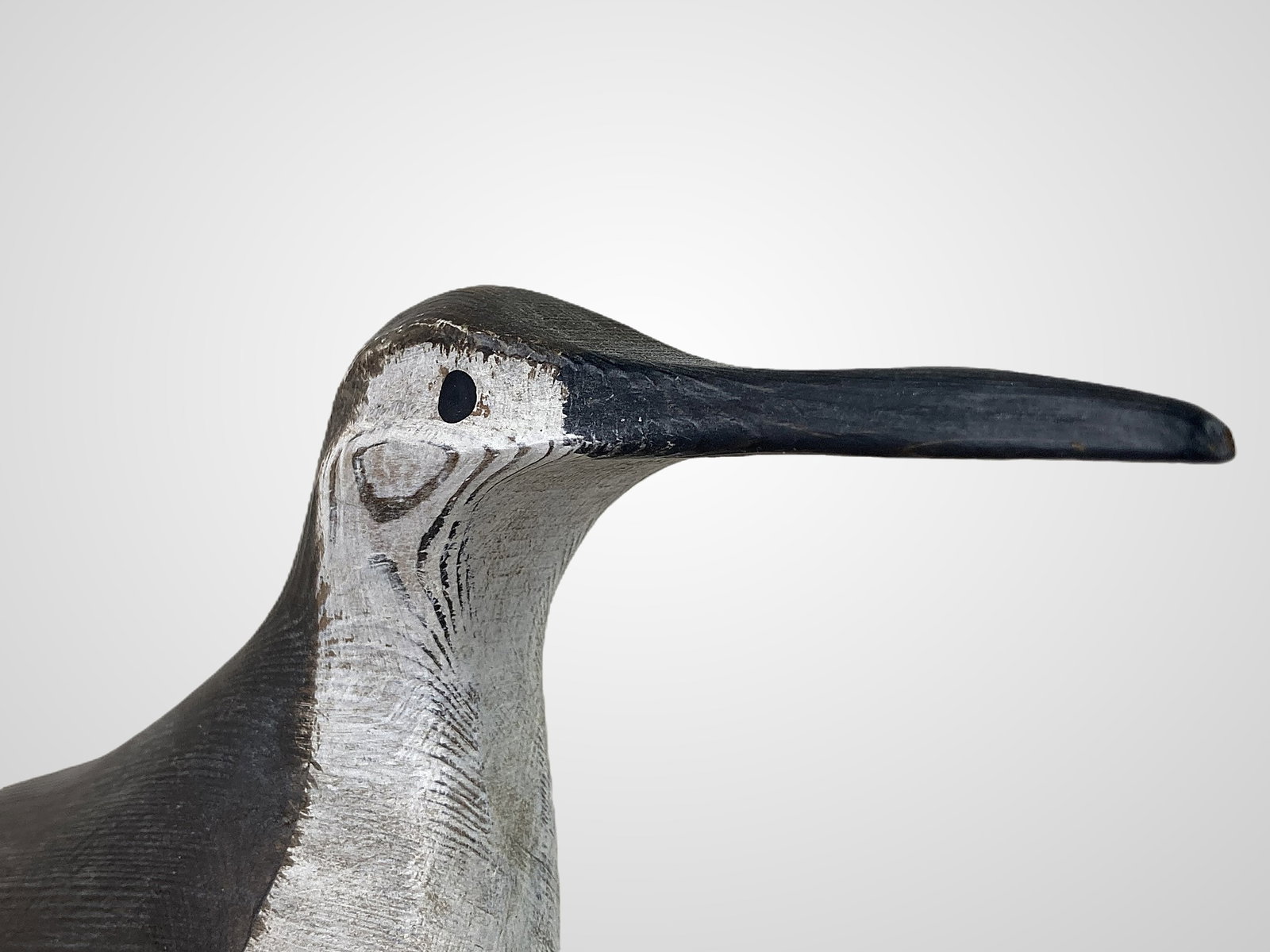 Polychromed Folk Art Shorebird Sculpture - 6