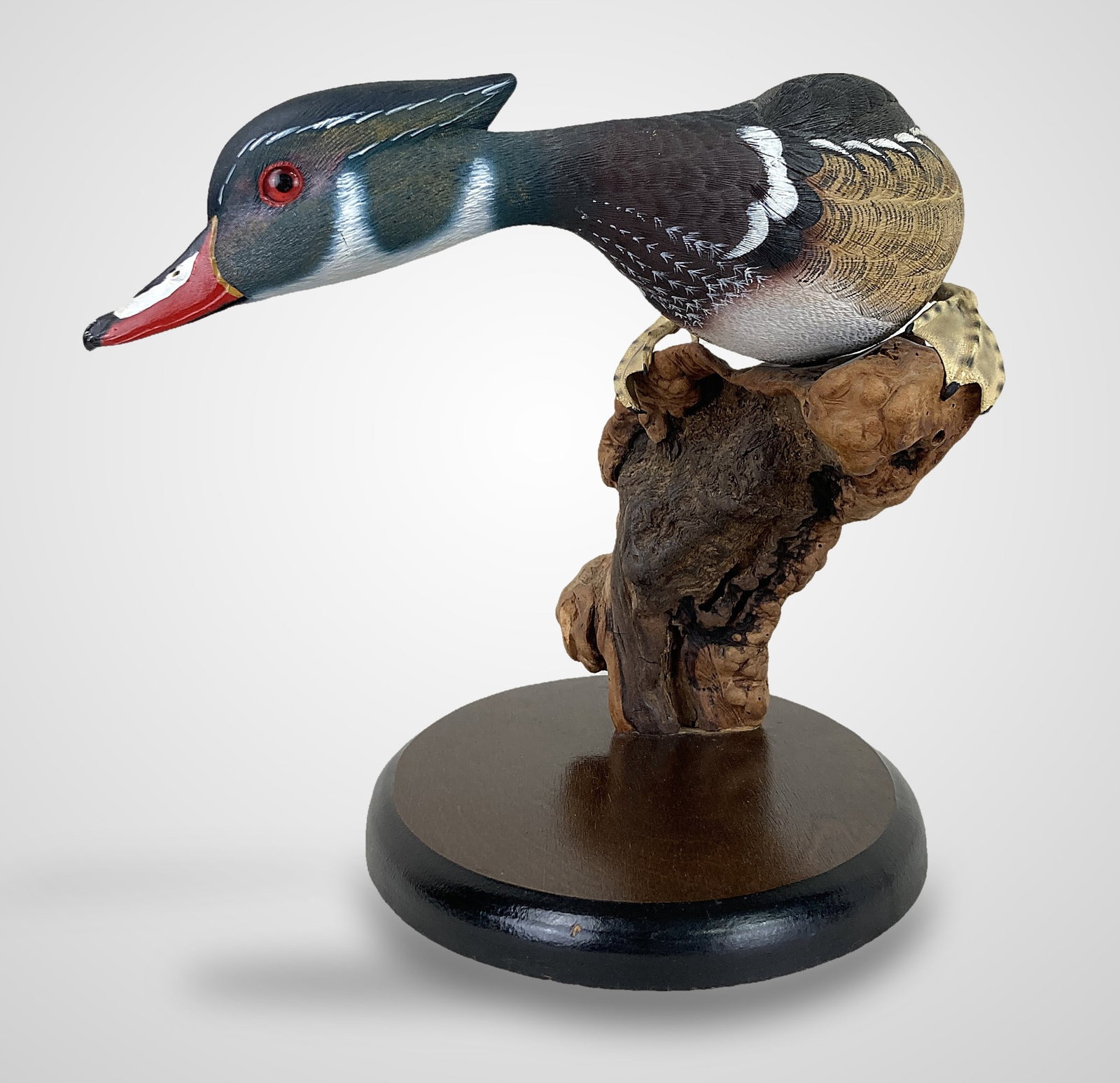 William Veasey Wood Duck Sculpture - 3