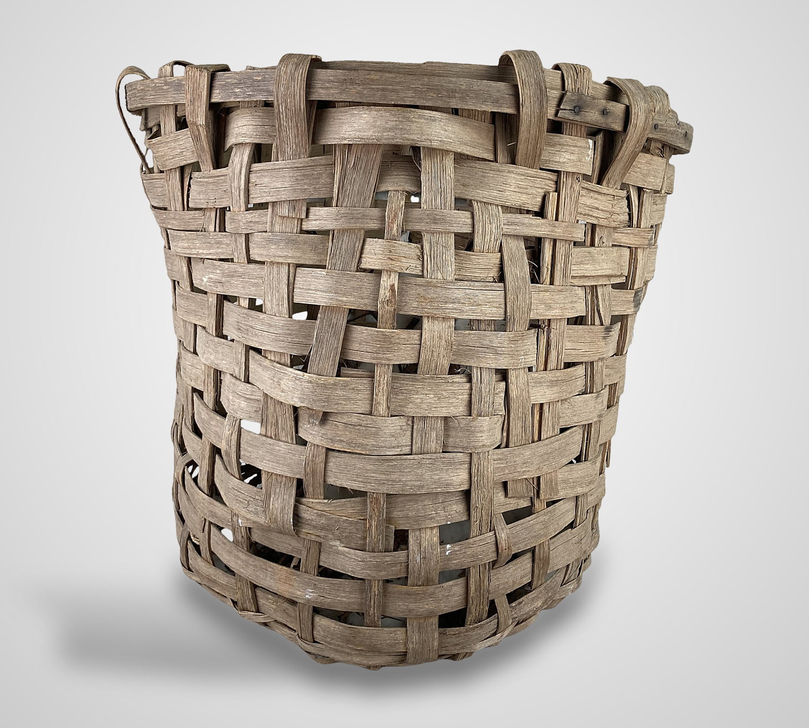 Large Antique Cotton Harvest Basket - 4