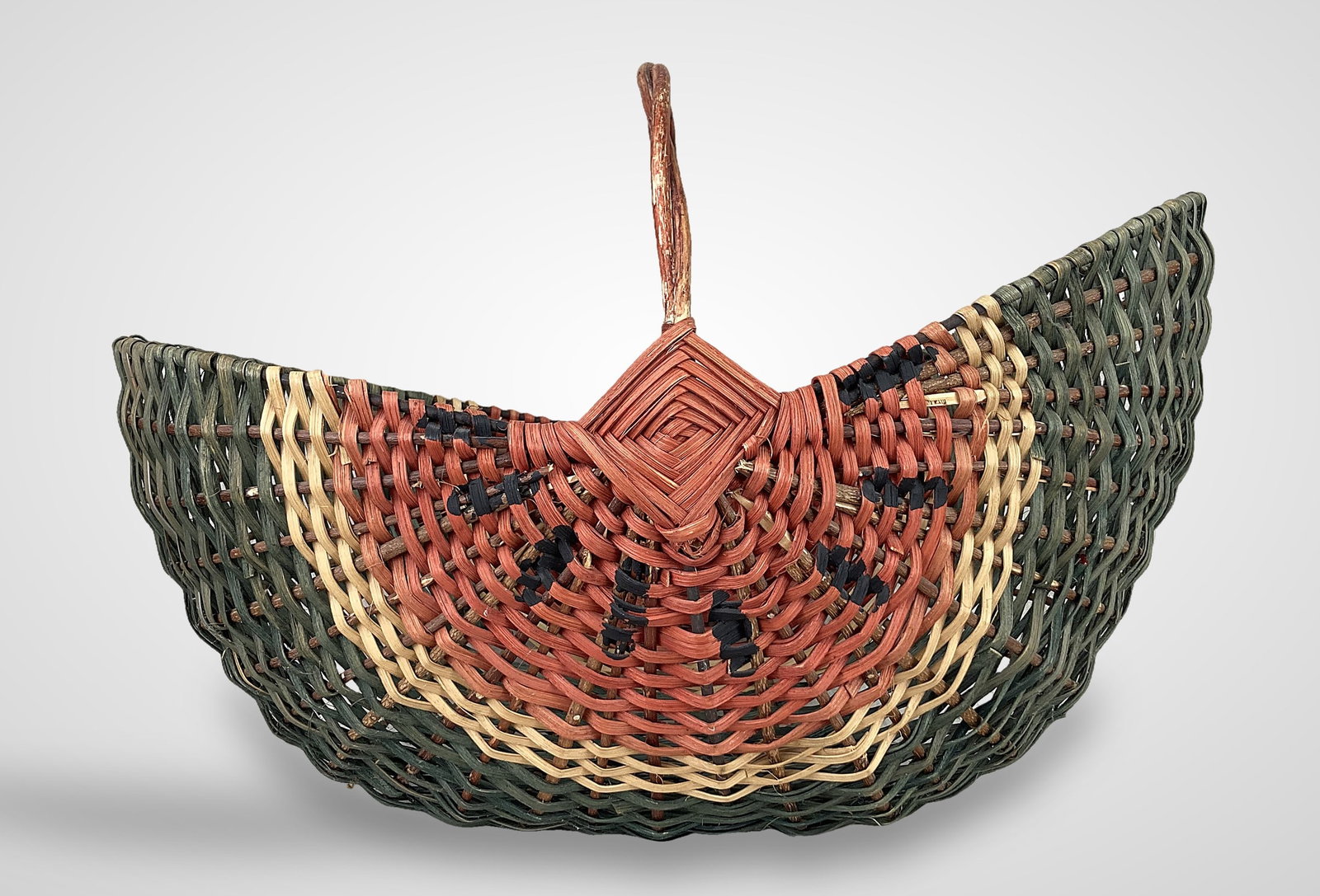 Large Painted Country Watermelon Basket - 4