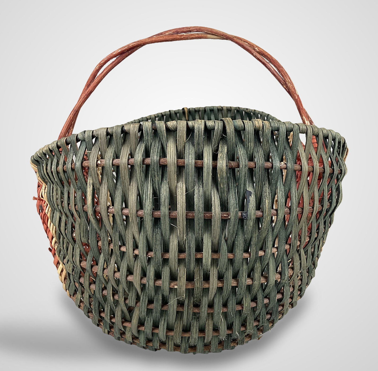 Large Painted Country Watermelon Basket - 5
