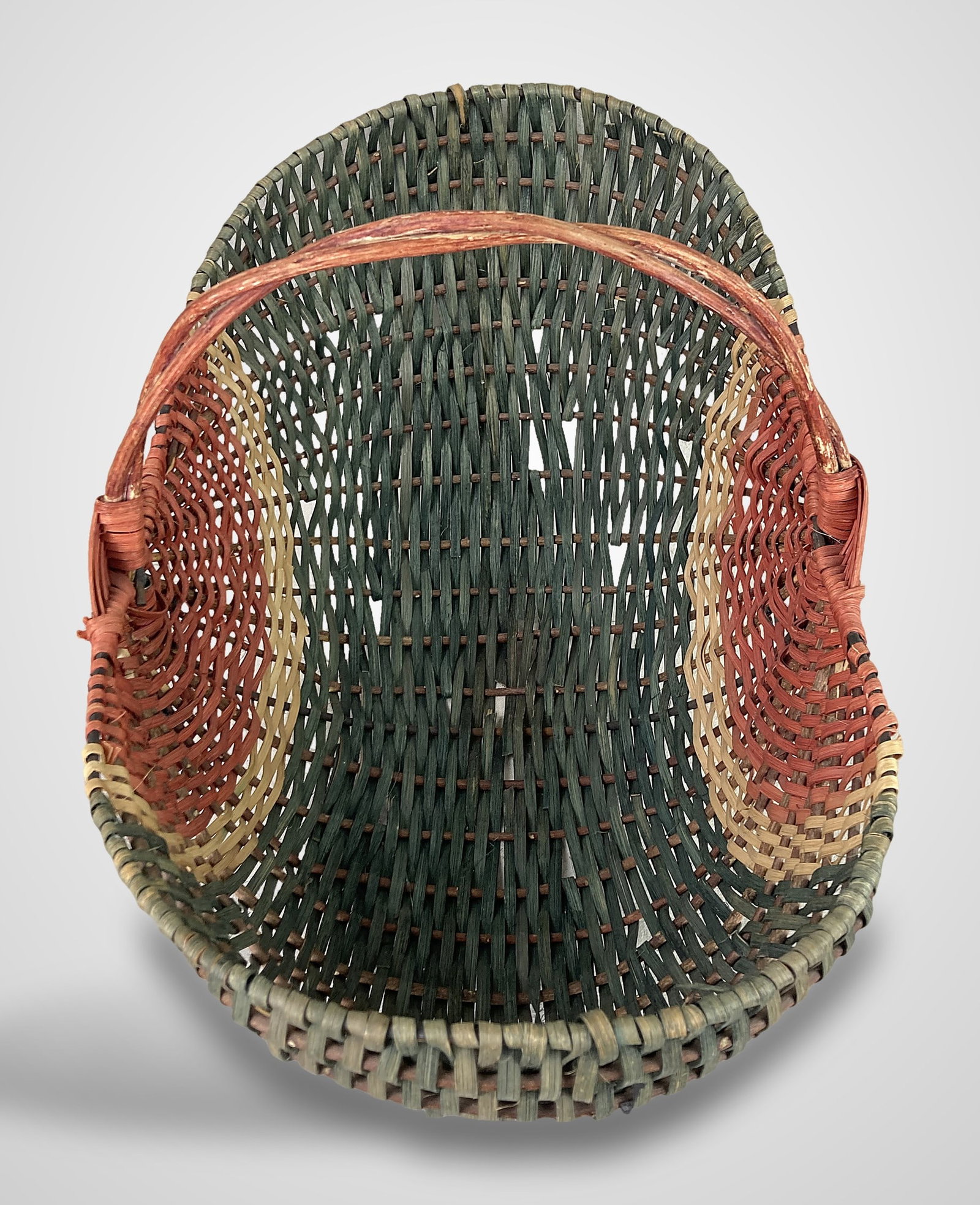 Large Painted Country Watermelon Basket - 6