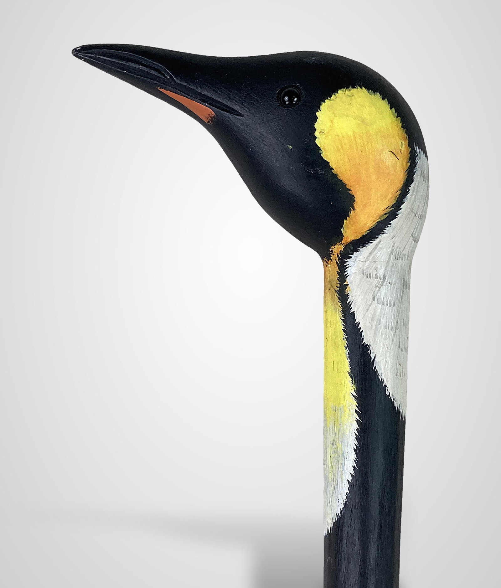 Folk Art Carved Penguin Cane - 4