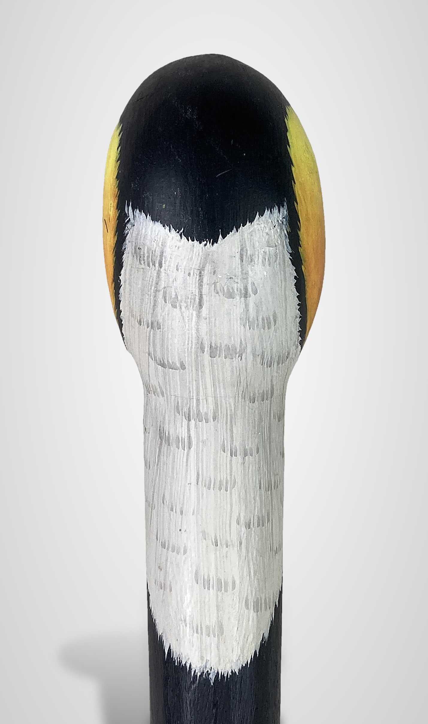 Folk Art Carved Penguin Cane - 5