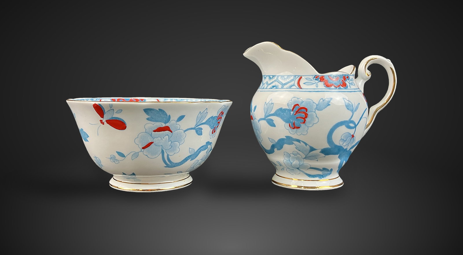 R.H. and S.L. Tuscan Sugar Bowl and Creamer - 2