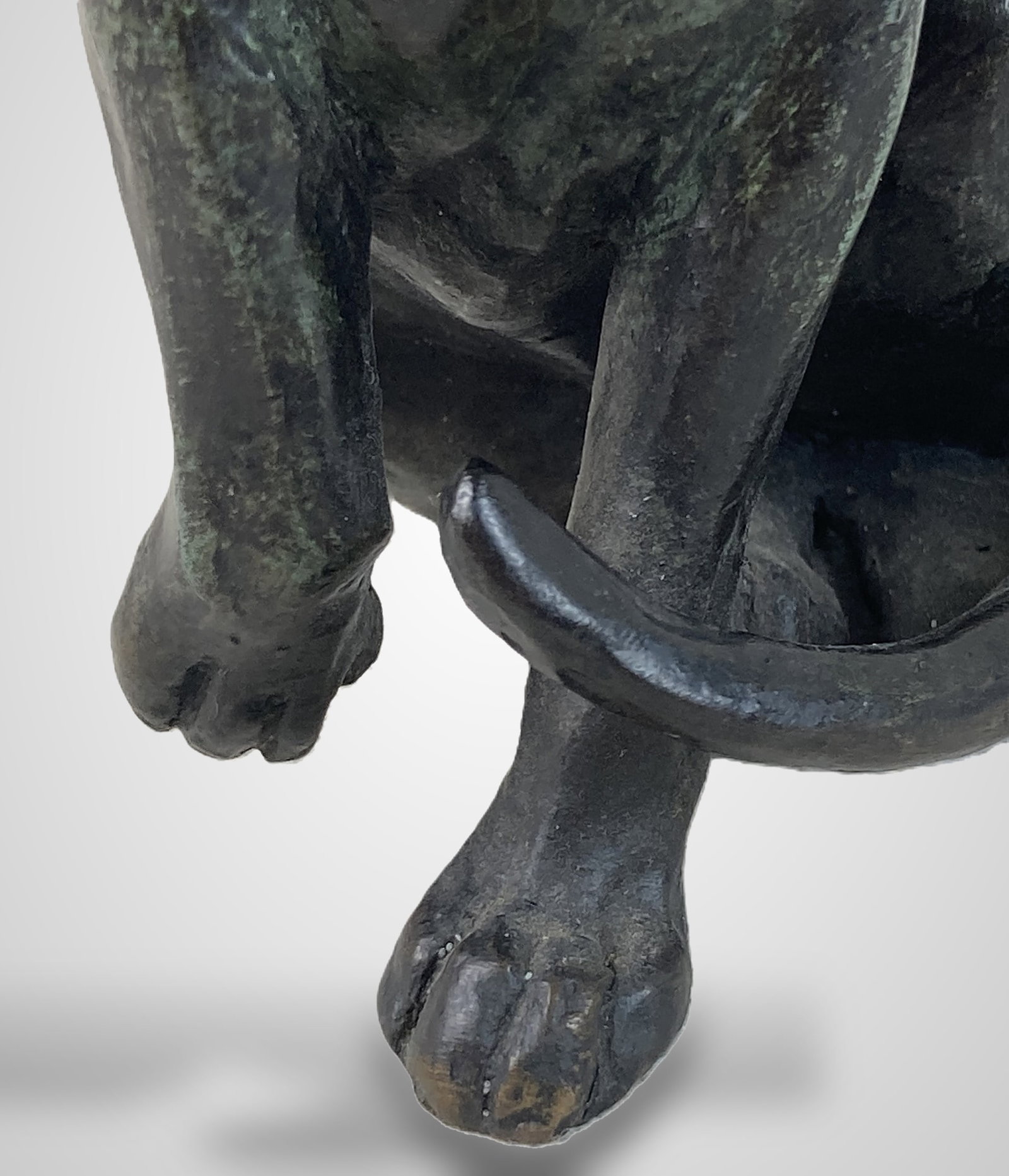 Cast Bronze Cat Sculpture - 5