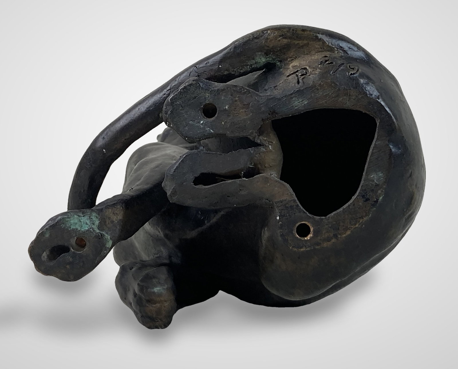 Cast Bronze Cat Sculpture - 8