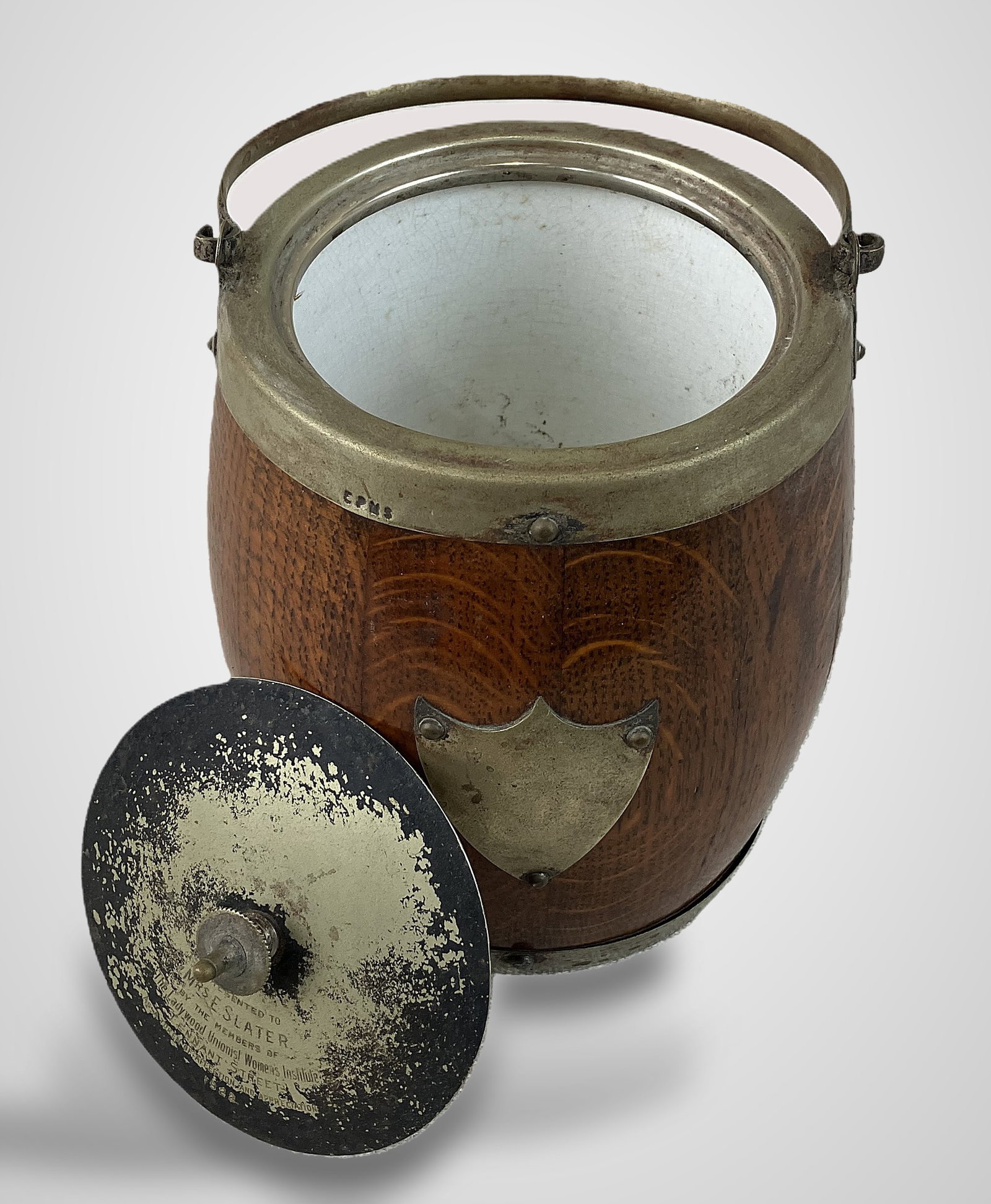 Antique English Biscuit Barrel - 4