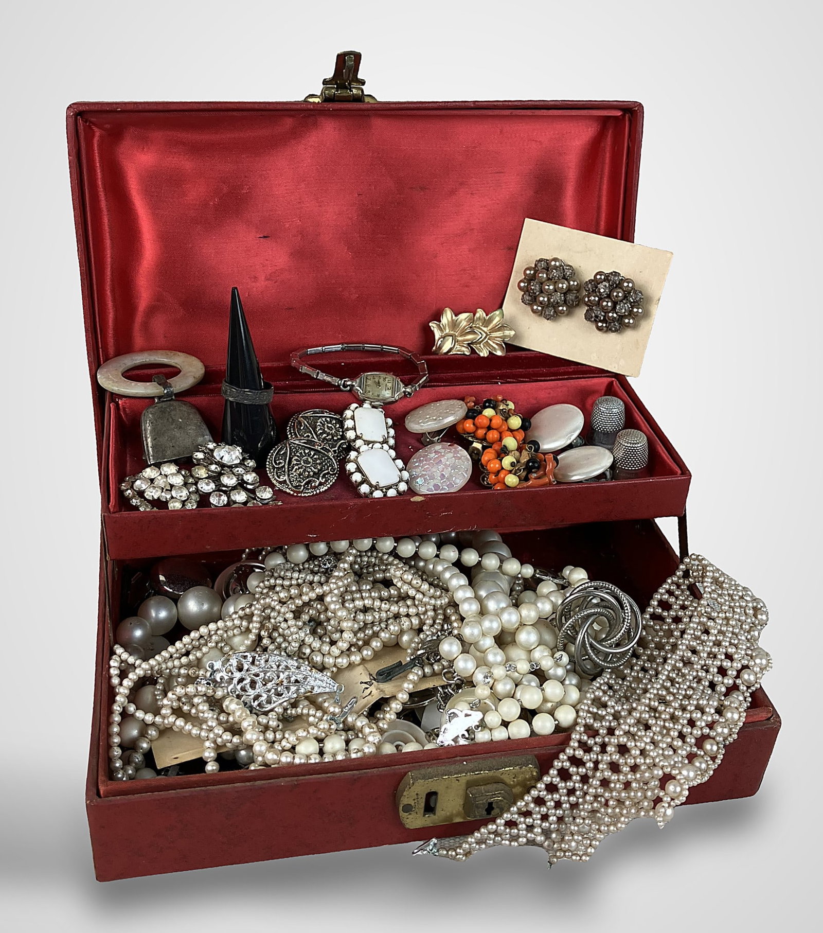 Vintage Jewelry and Jewelry Box Including Silver (1 of 15)