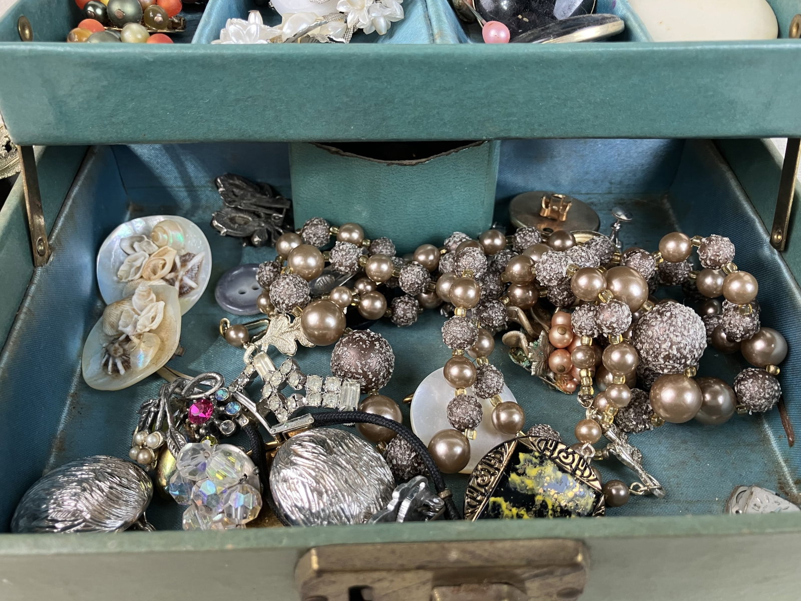 Vintage Jewelry Assortment with Jewelry Box Including Sterling Silver - 5
