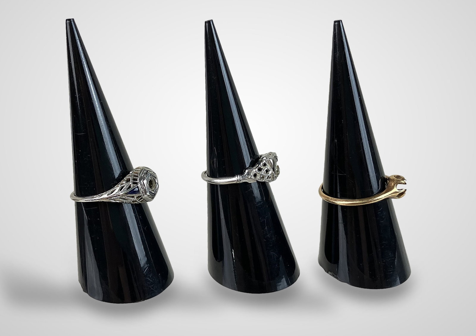 Three Rings Including Platinum and Gold Including Traub - 3