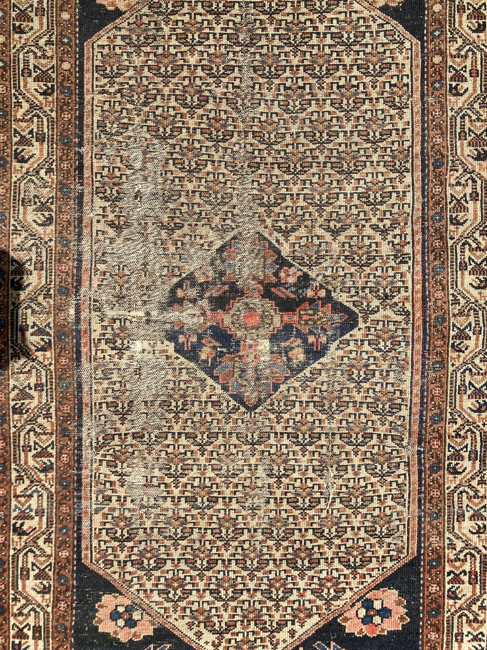 Early 20th Century Bijar Hand Knotted Rug - 2