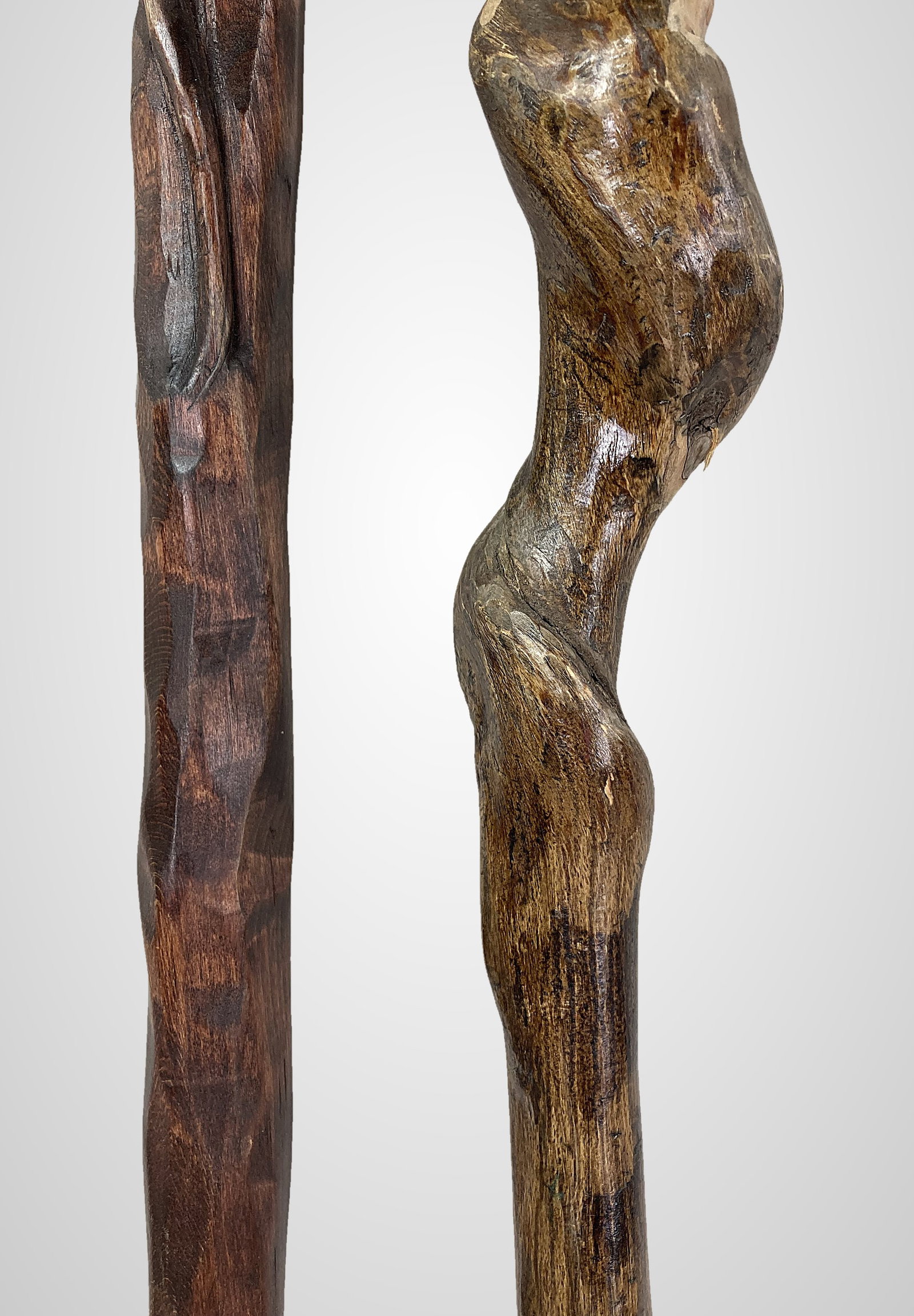 Two Folk Art Carved Canes - 7