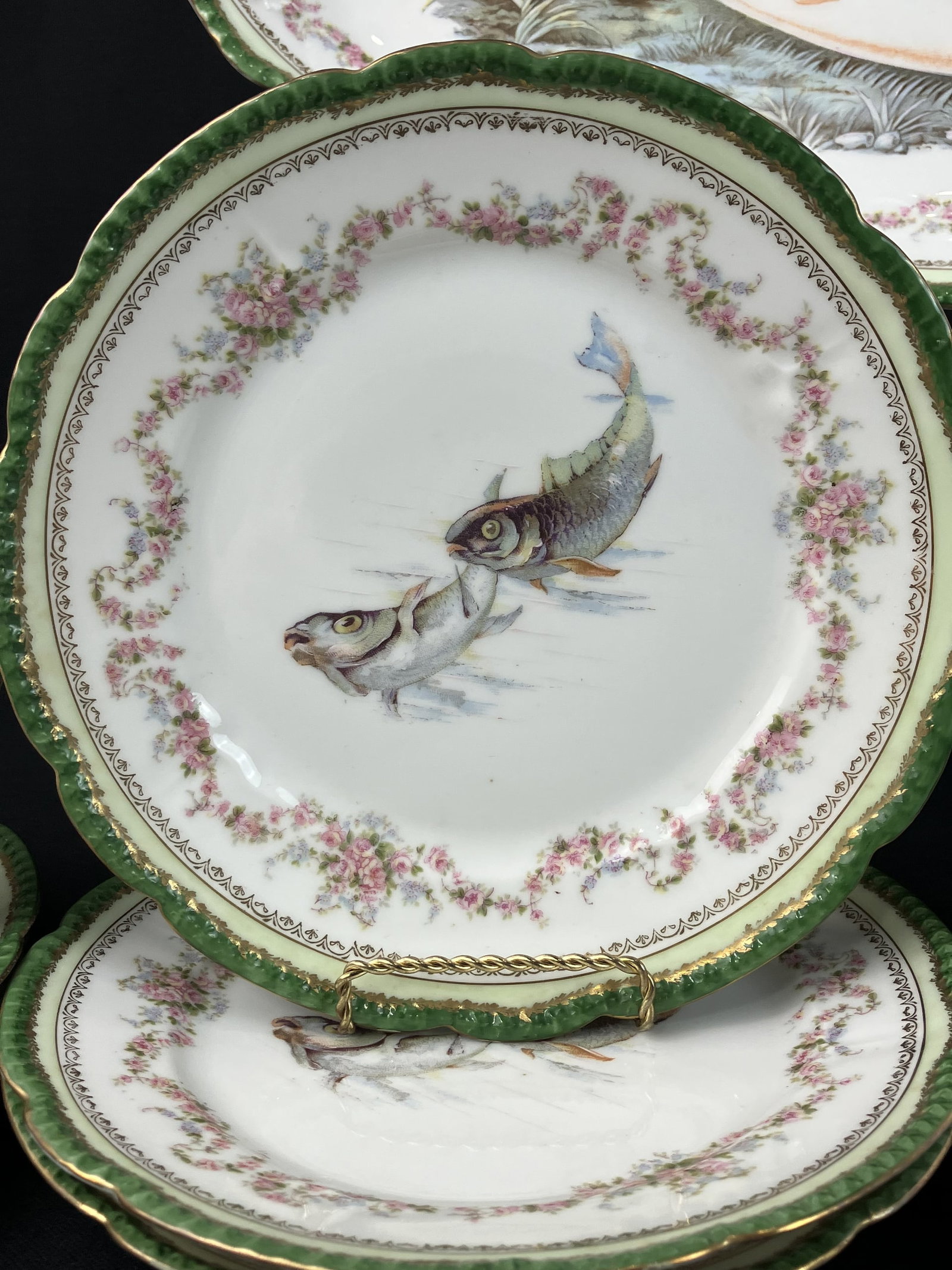 Royal Austria Oscar & Edgar Gutherz Fish Dinnerware - 4