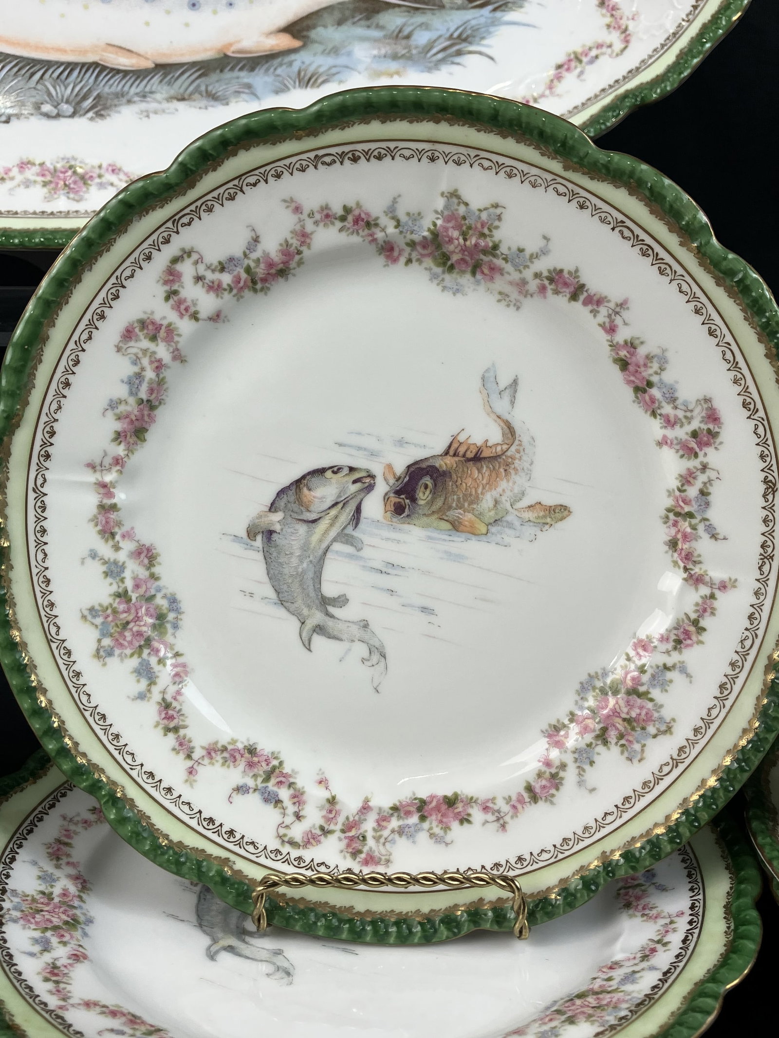 Royal Austria Oscar & Edgar Gutherz Fish Dinnerware - 5