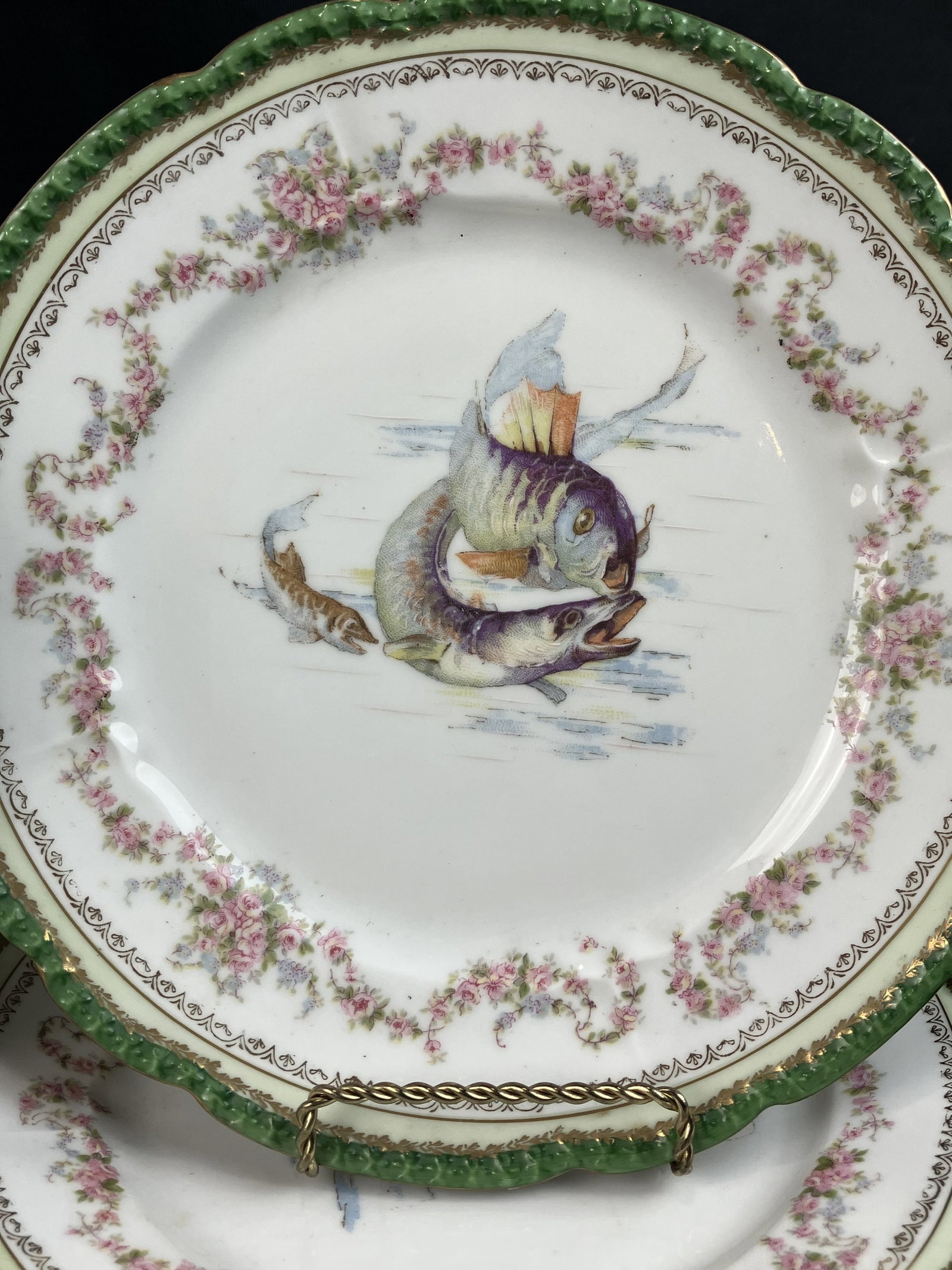 Royal Austria Oscar & Edgar Gutherz Fish Dinnerware - 6