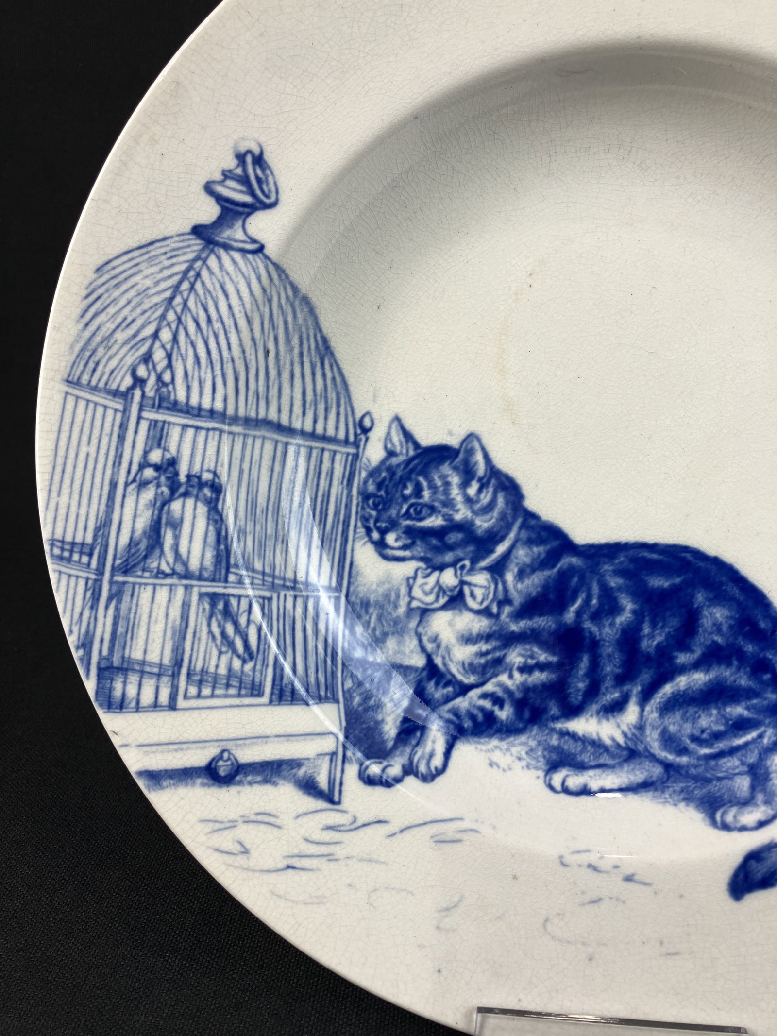 Minton Transferware Cat Soup Plate - 2