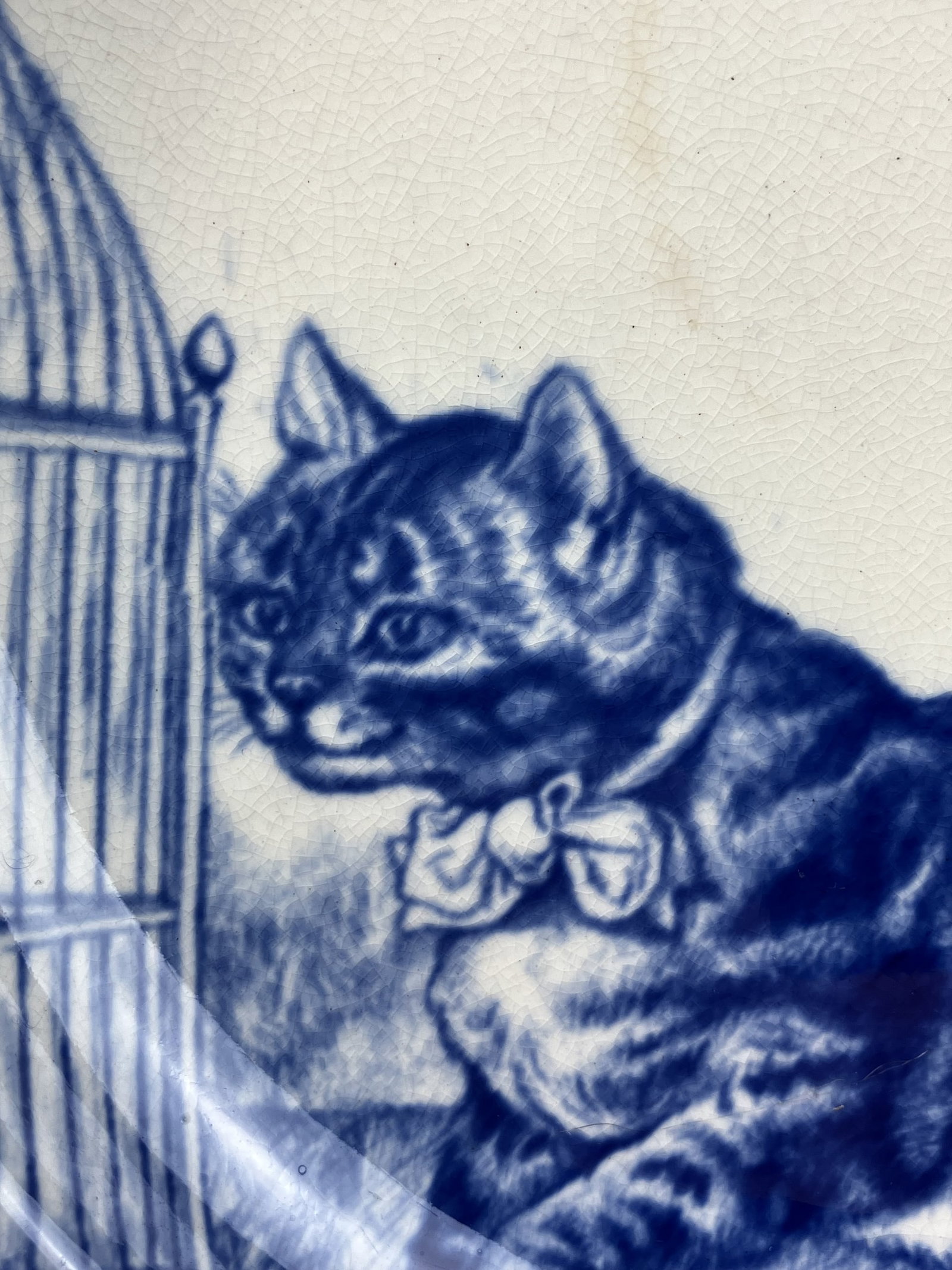 Minton Transferware Cat Soup Plate - 3