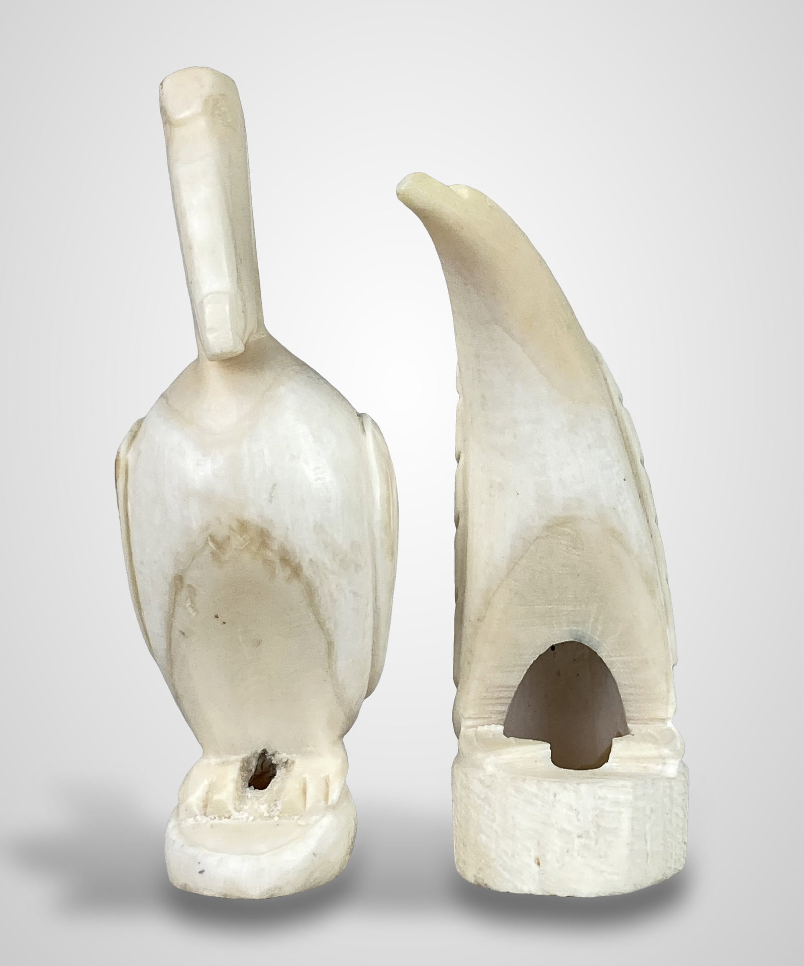 Scrimshaw Carved Bird Figures - 2