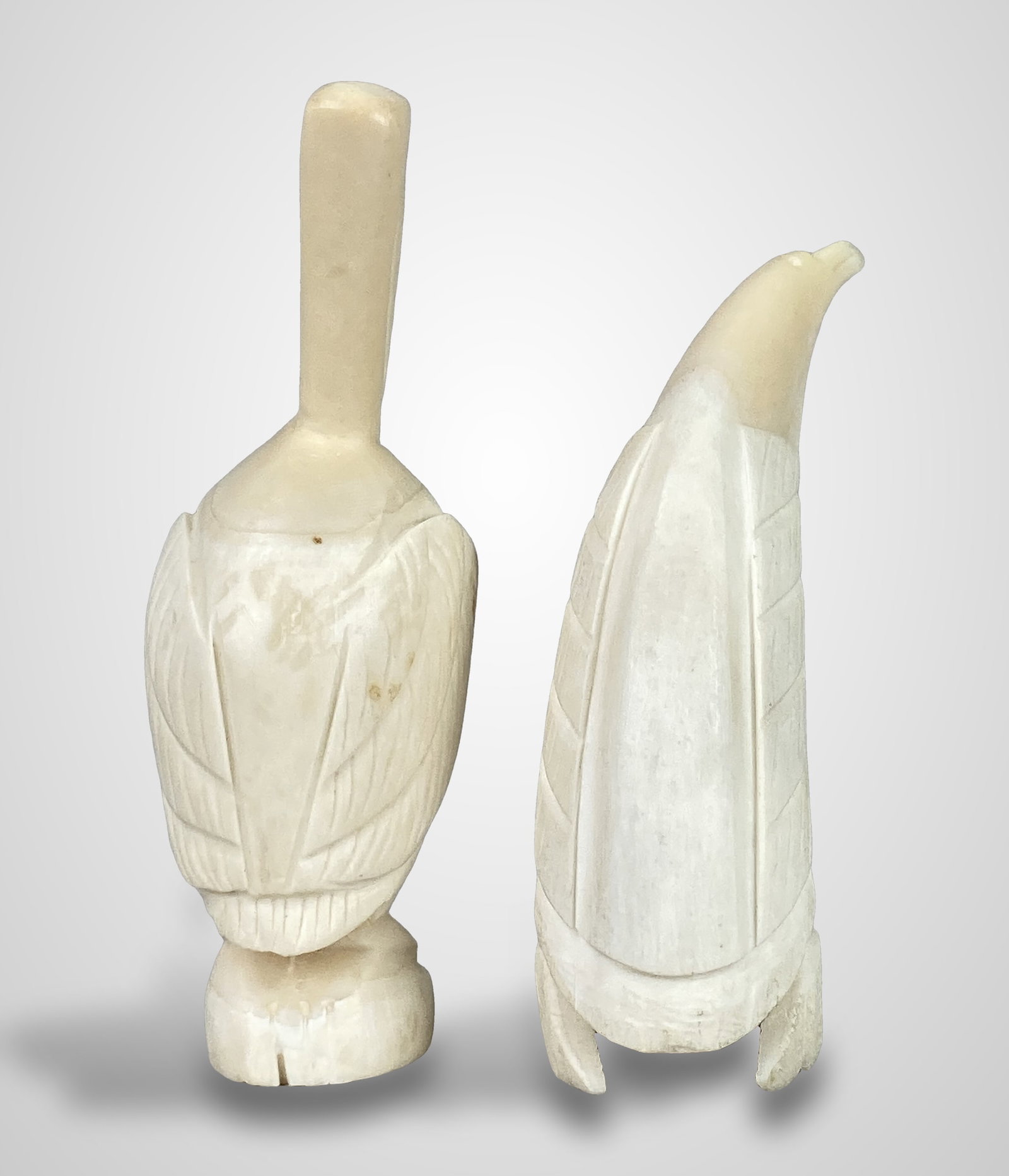 Scrimshaw Carved Bird Figures - 4