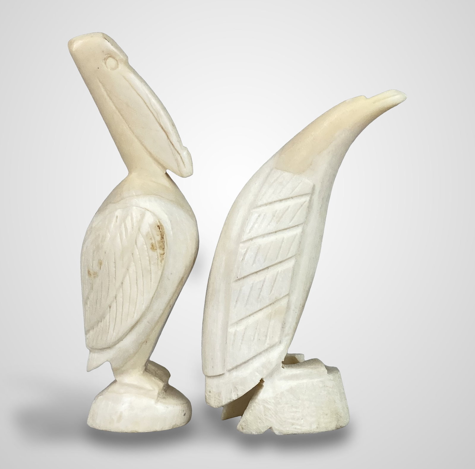 Scrimshaw Carved Bird Figures - 5