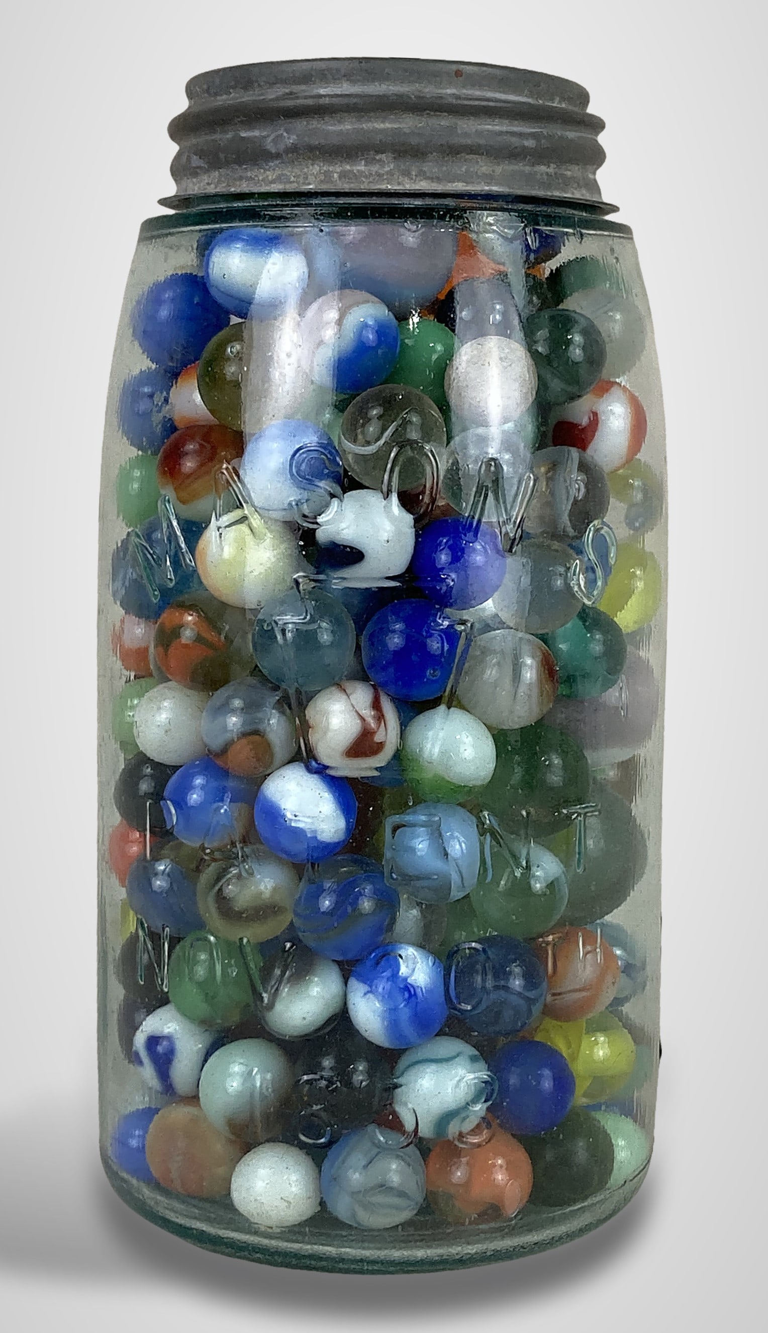 Mason Glass Jar of Marbles (1 of 4)