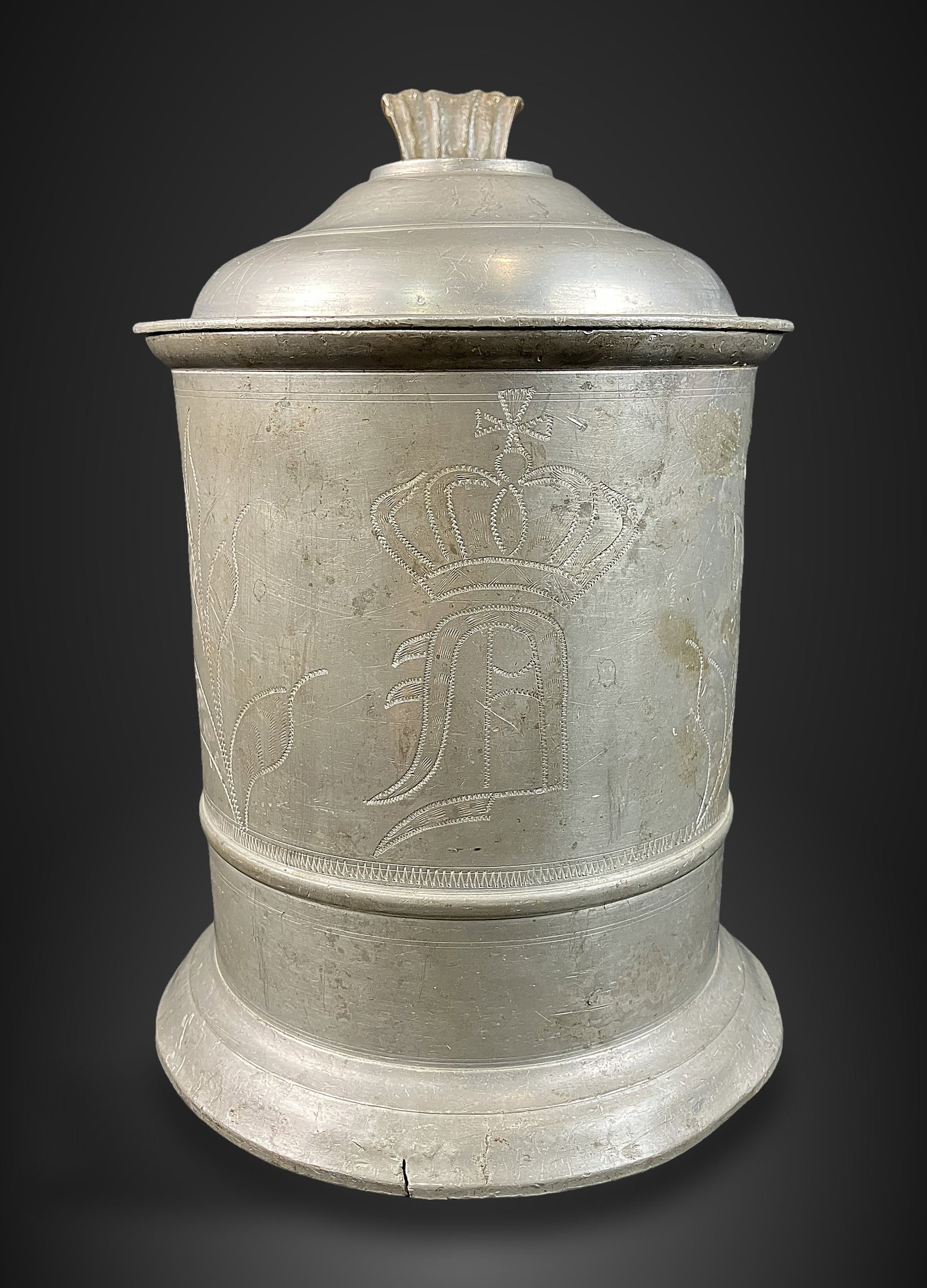 Early Pewter Stein - 6