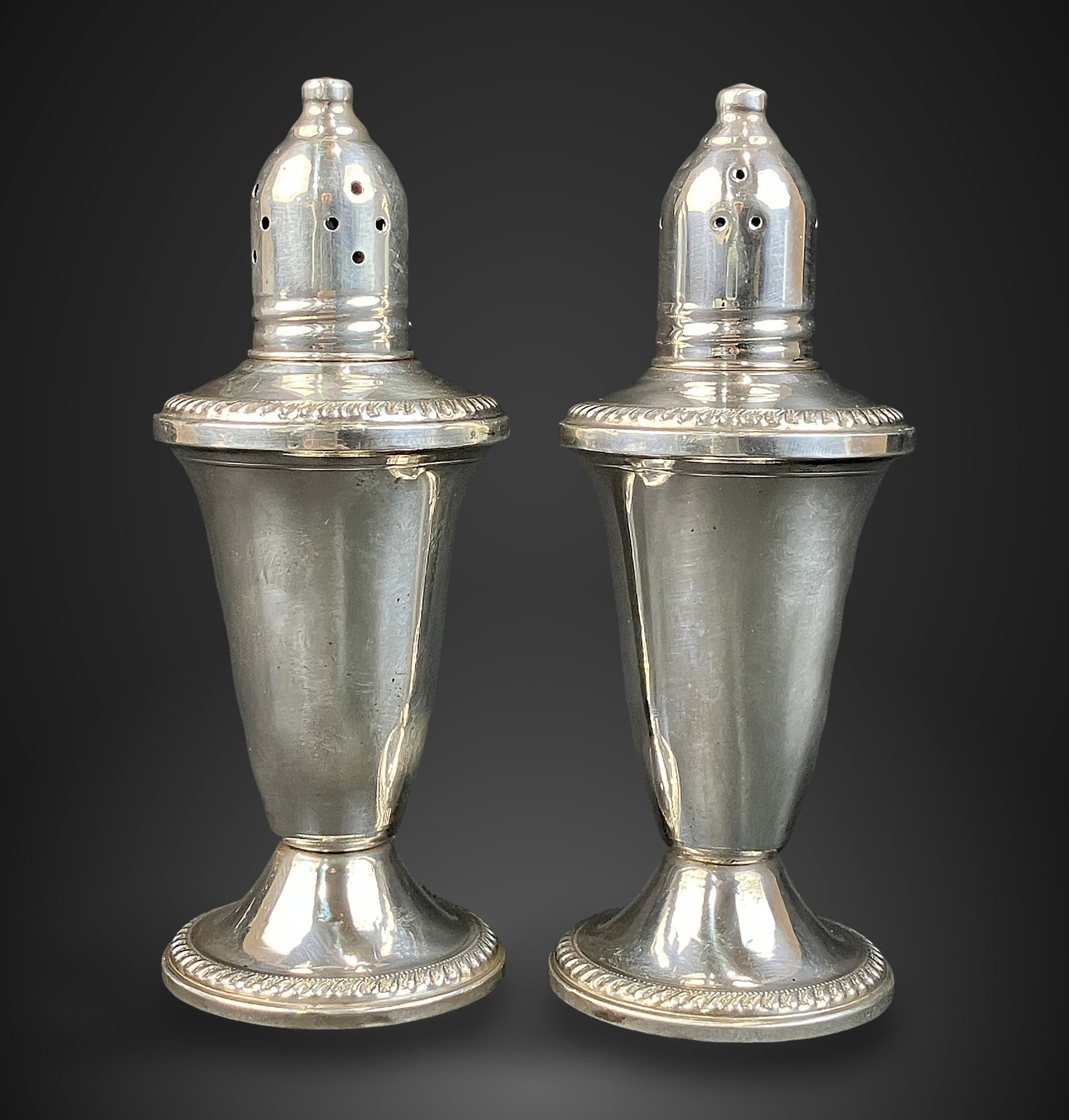 Sterling Silver Salt and Pepper Shakers - 2