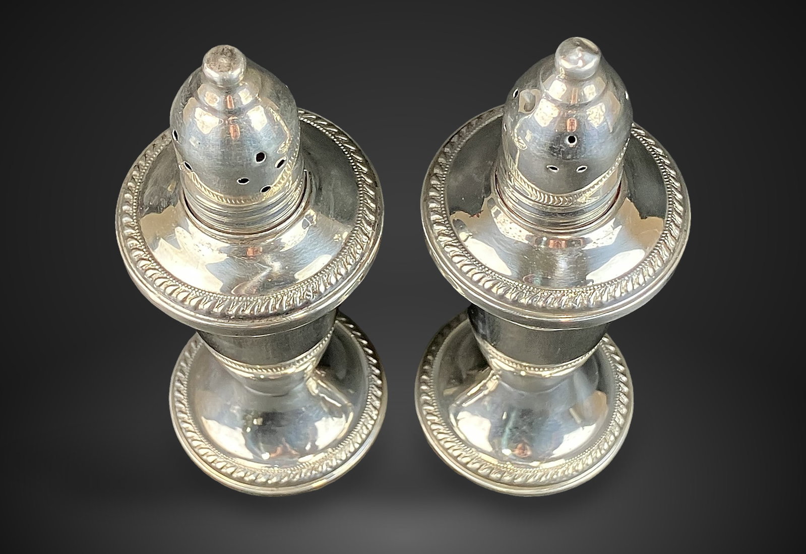 Sterling Silver Salt and Pepper Shakers - 3