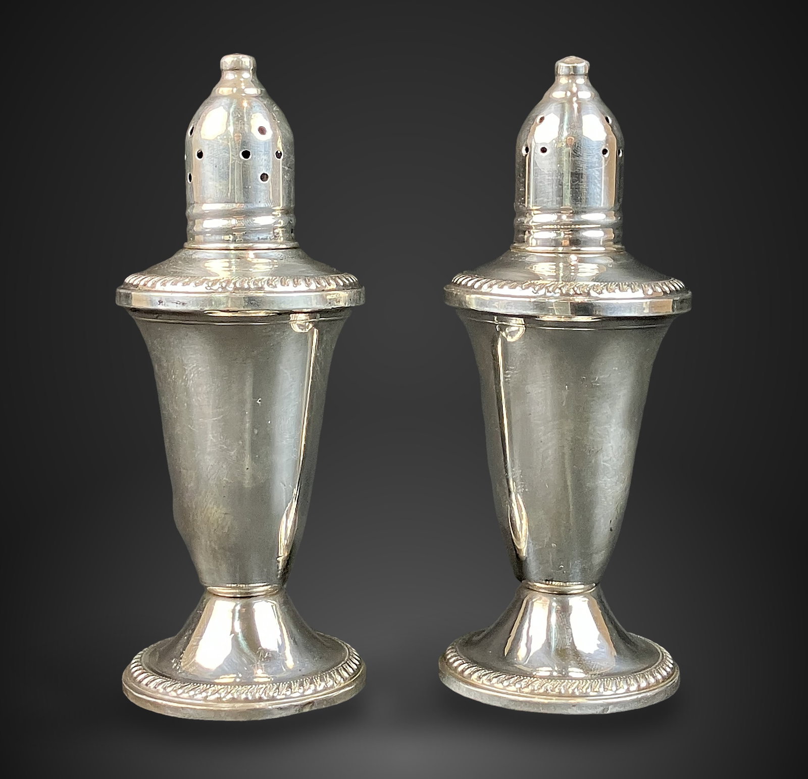 Sterling Silver Salt and Pepper Shakers - 5