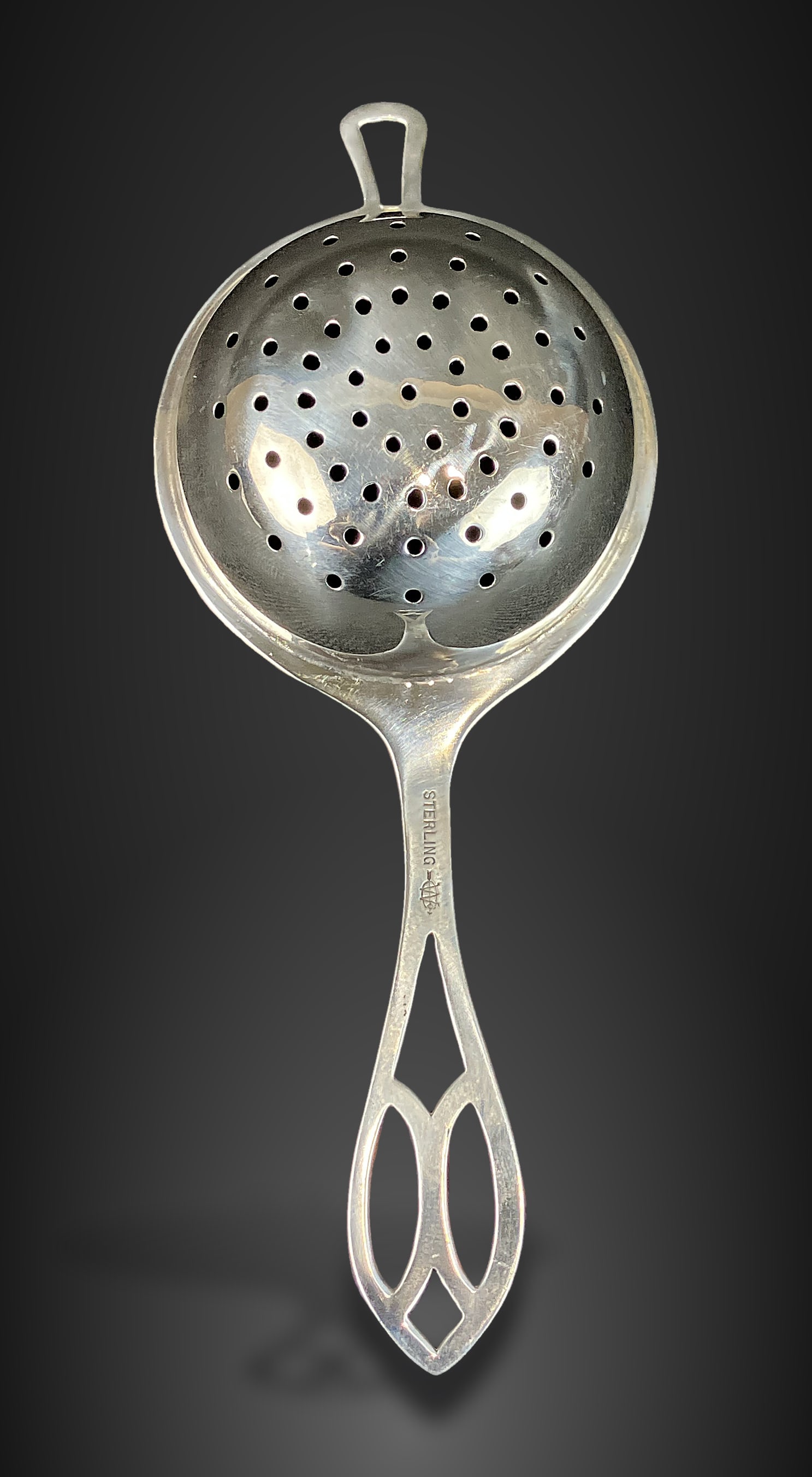 Sterling Silver Tea Strainer, 1920s - 3