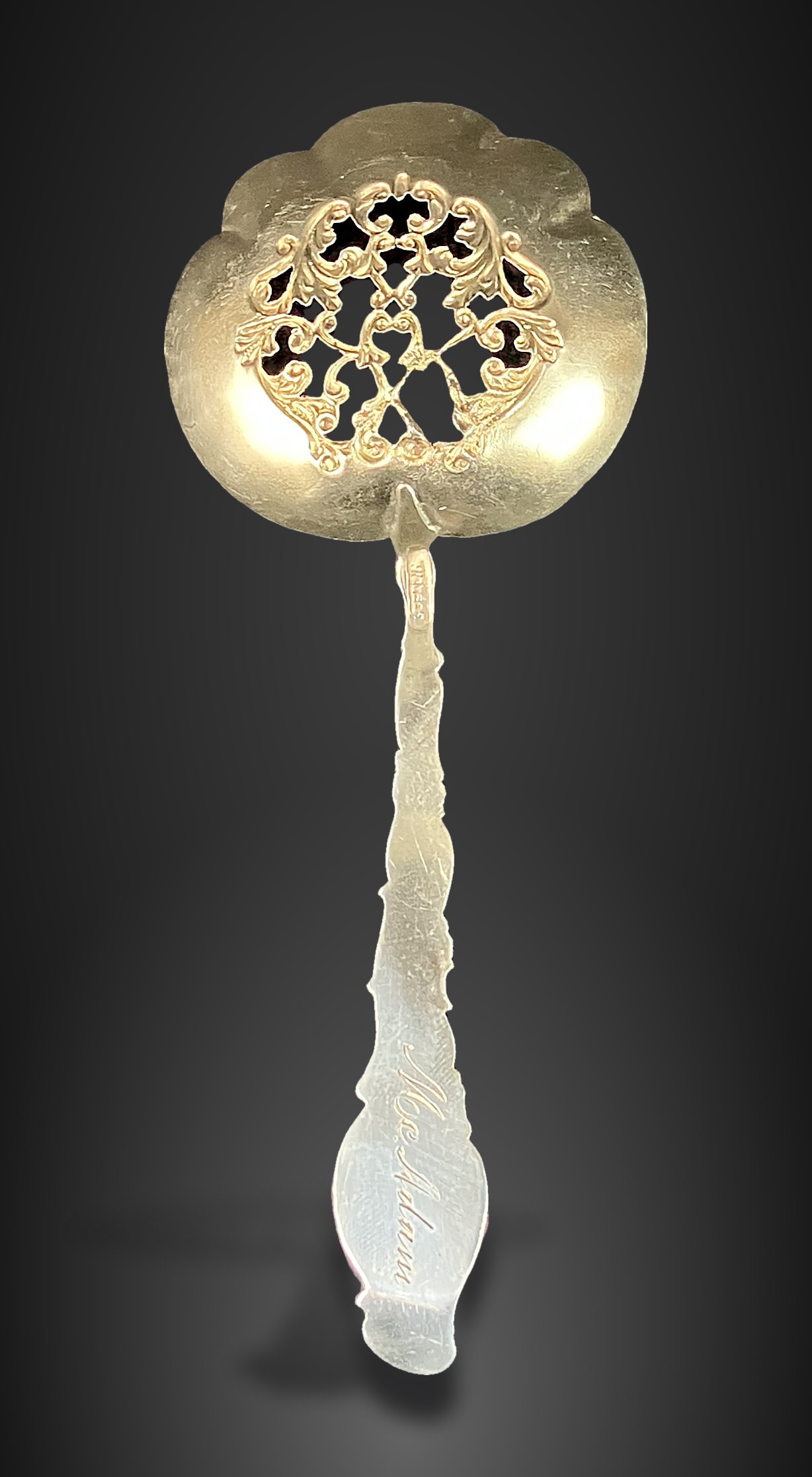 Sterling Silver Art Nouveau Nut Spoon - 4