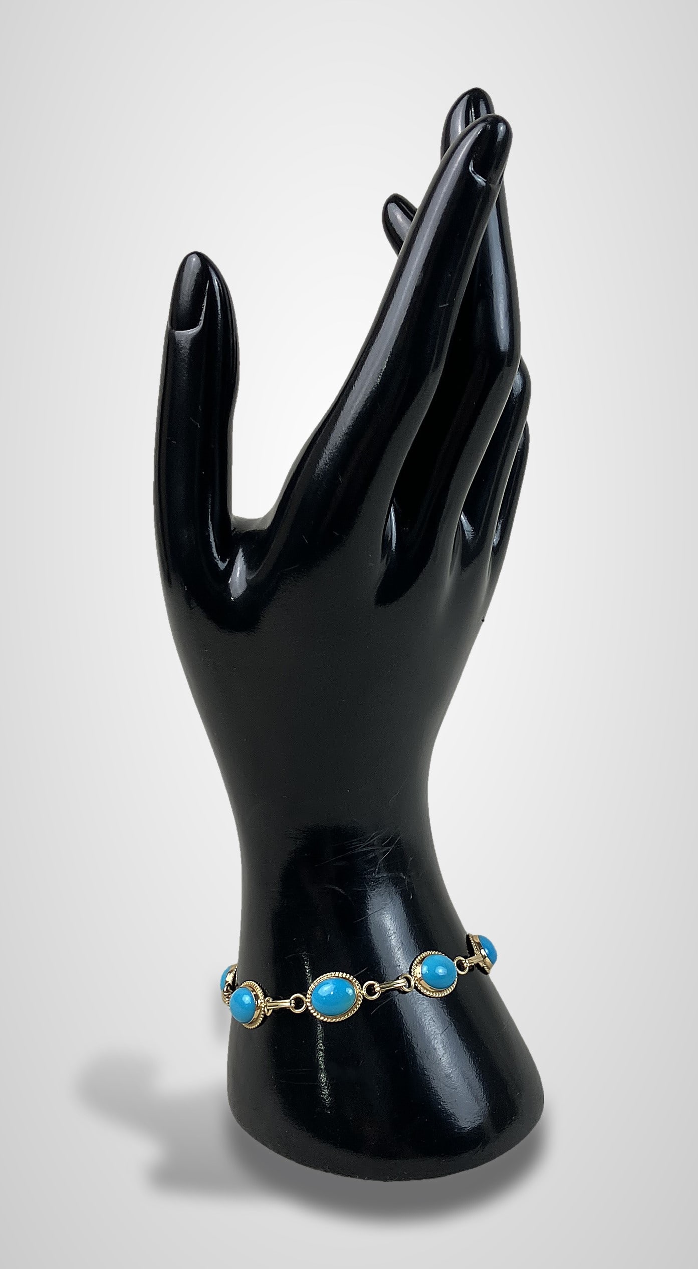 14 KT Gold Turquoise Bracelet - 2