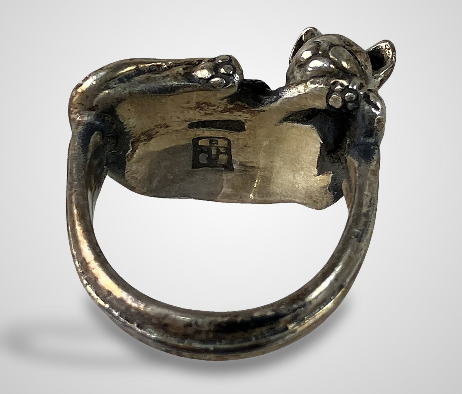 Sterling Silver Cat Ring - 5