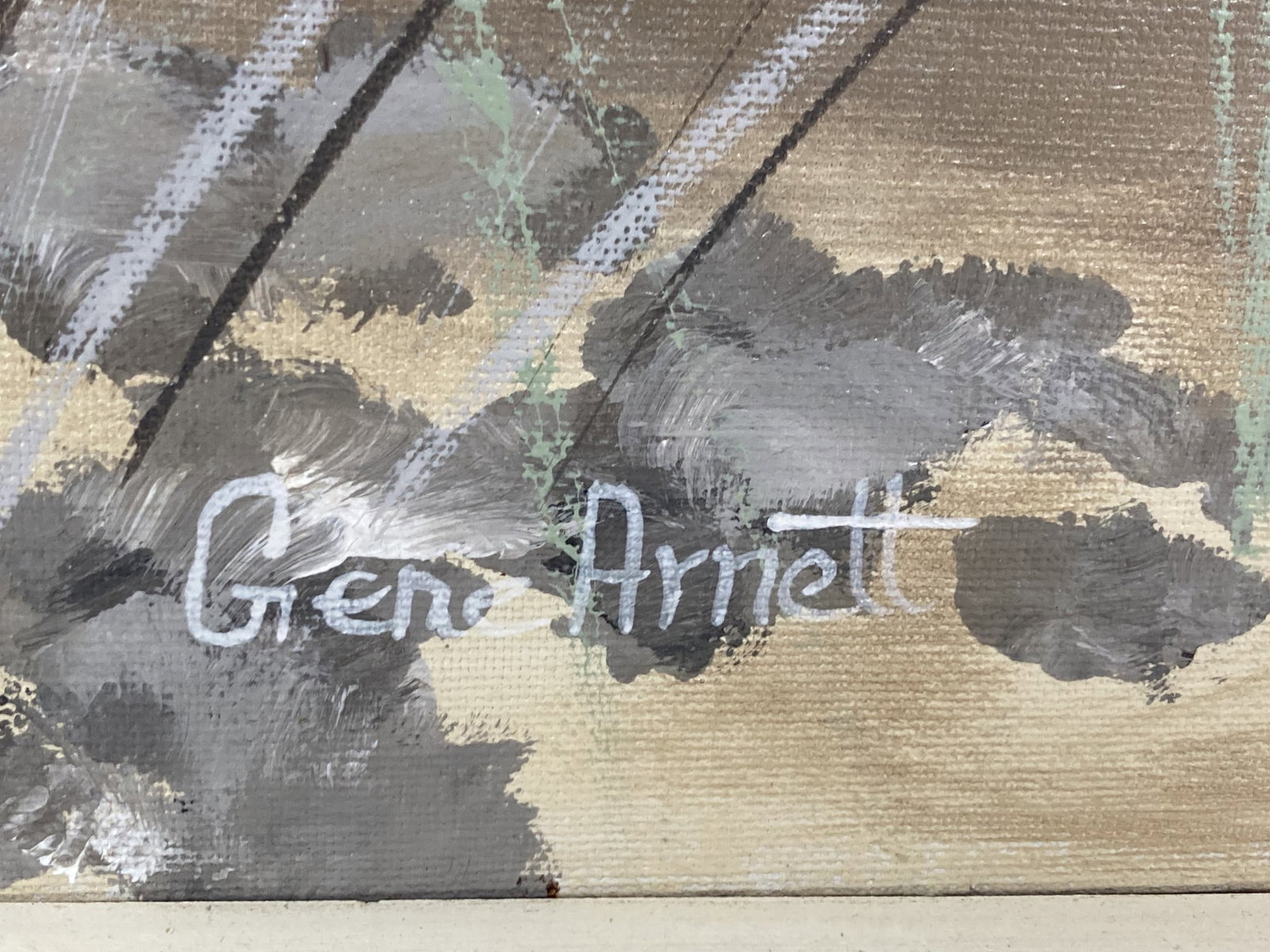 Gene Arnett, Mid-Century Coastal Beachscape, Oil Painting - 5