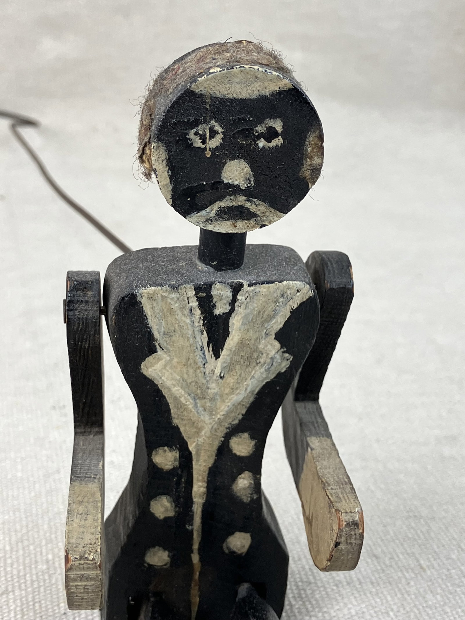 Black Americana Polychromed Wood Puppet - 2