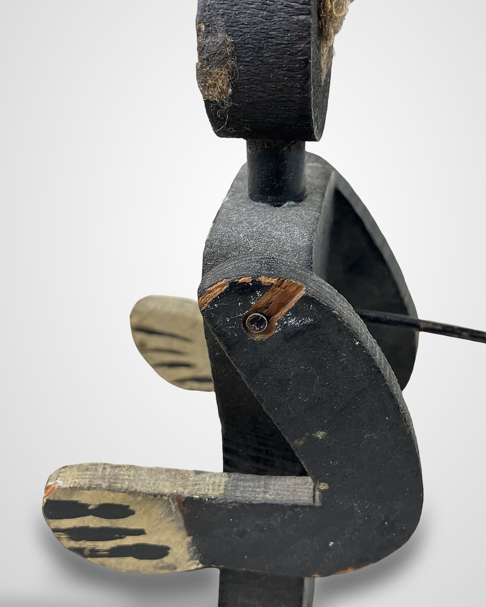 Black Americana Polychromed Wood Puppet - 6
