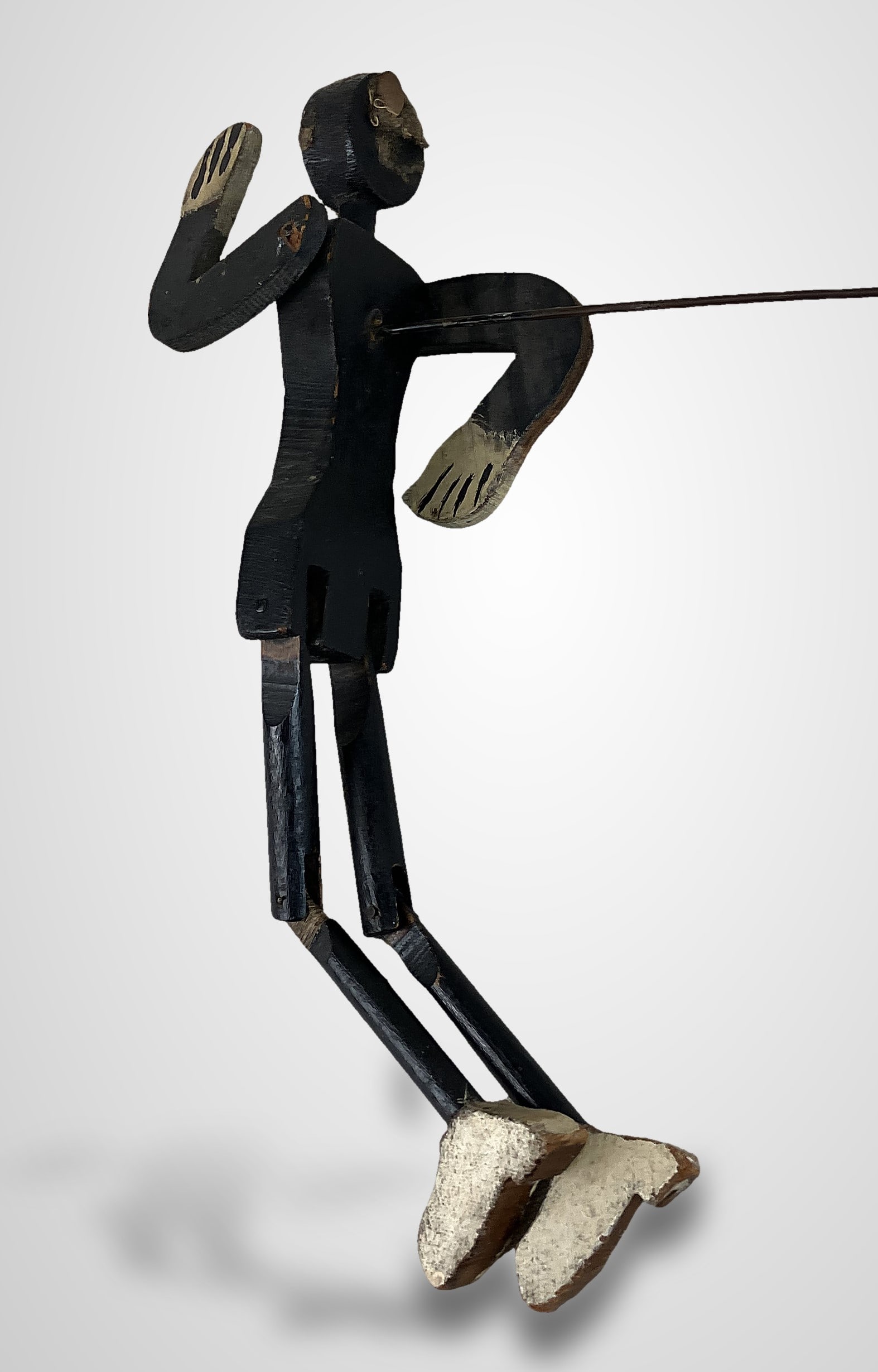 Black Americana Polychromed Wood Puppet - 7