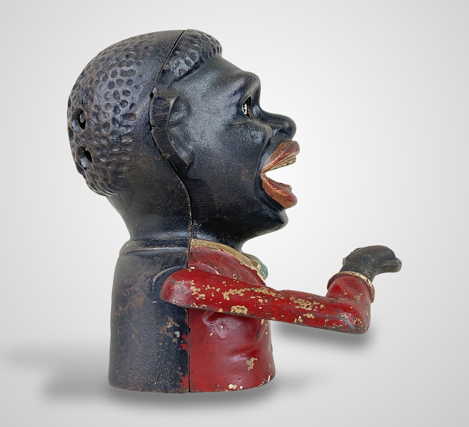 Black Americana Jolly Boy Mechanical Bank - 4