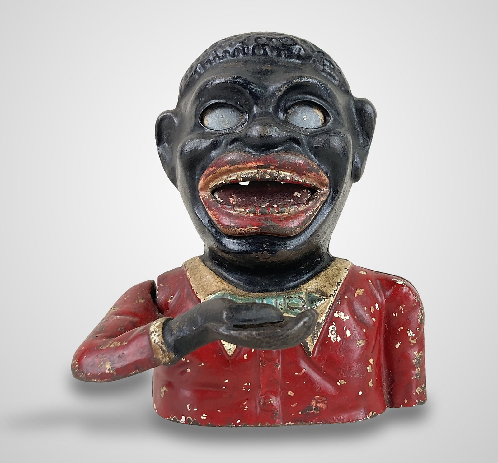 Black Americana Jolly Boy Mechanical Bank - 5
