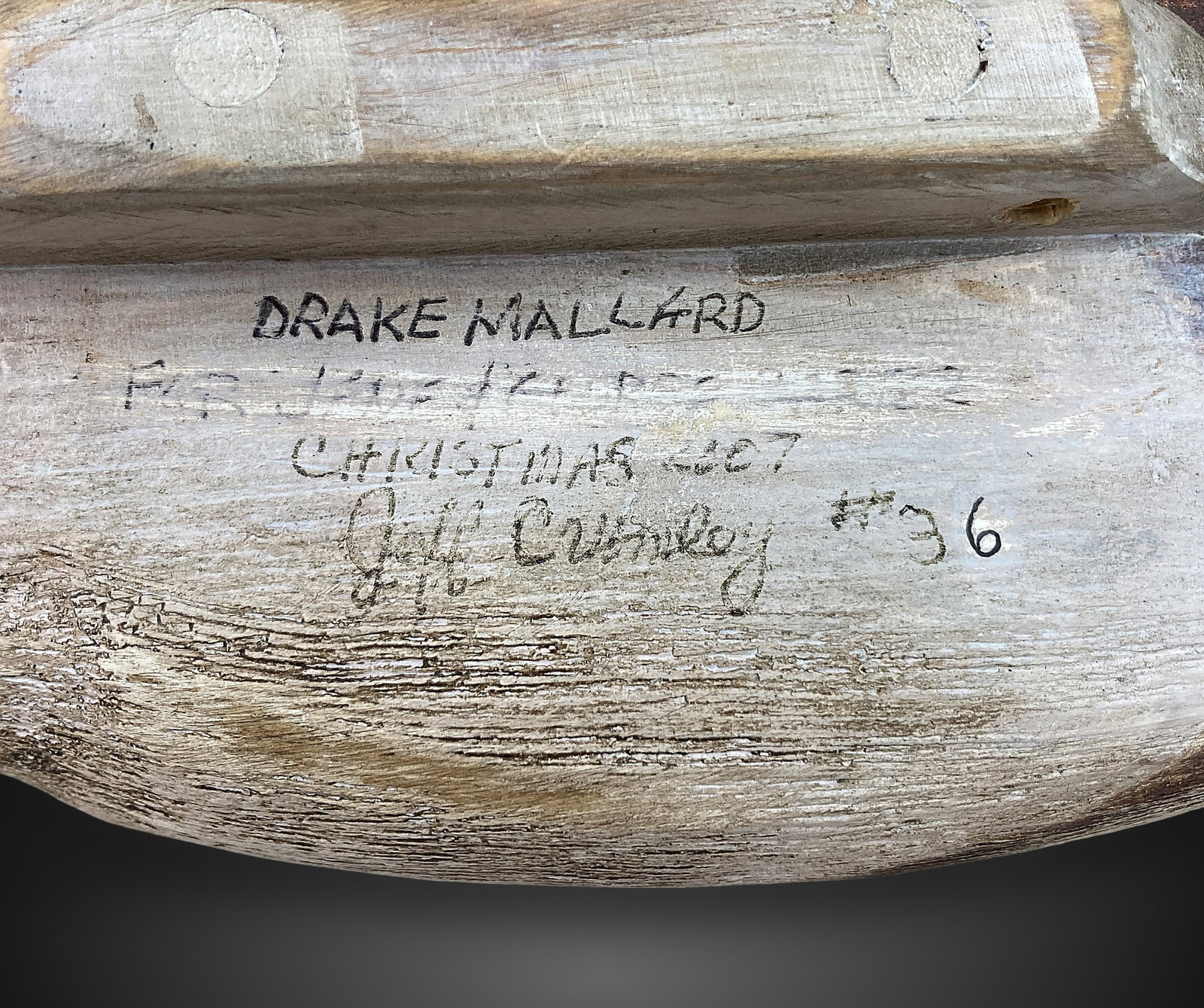 Signed Mallard Duck Decoy - 7