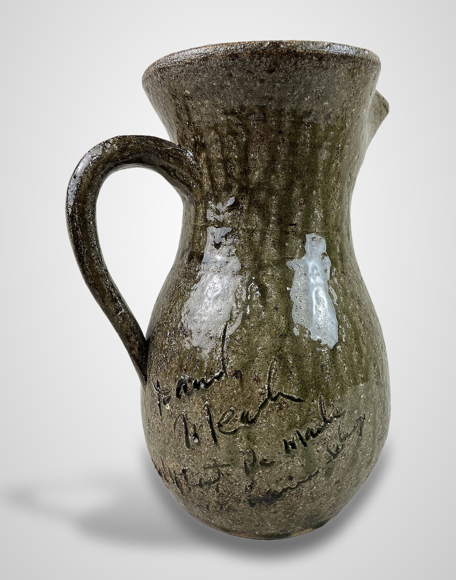 David Meaders Alkaline Glaze Stoneware Pitcher - 2